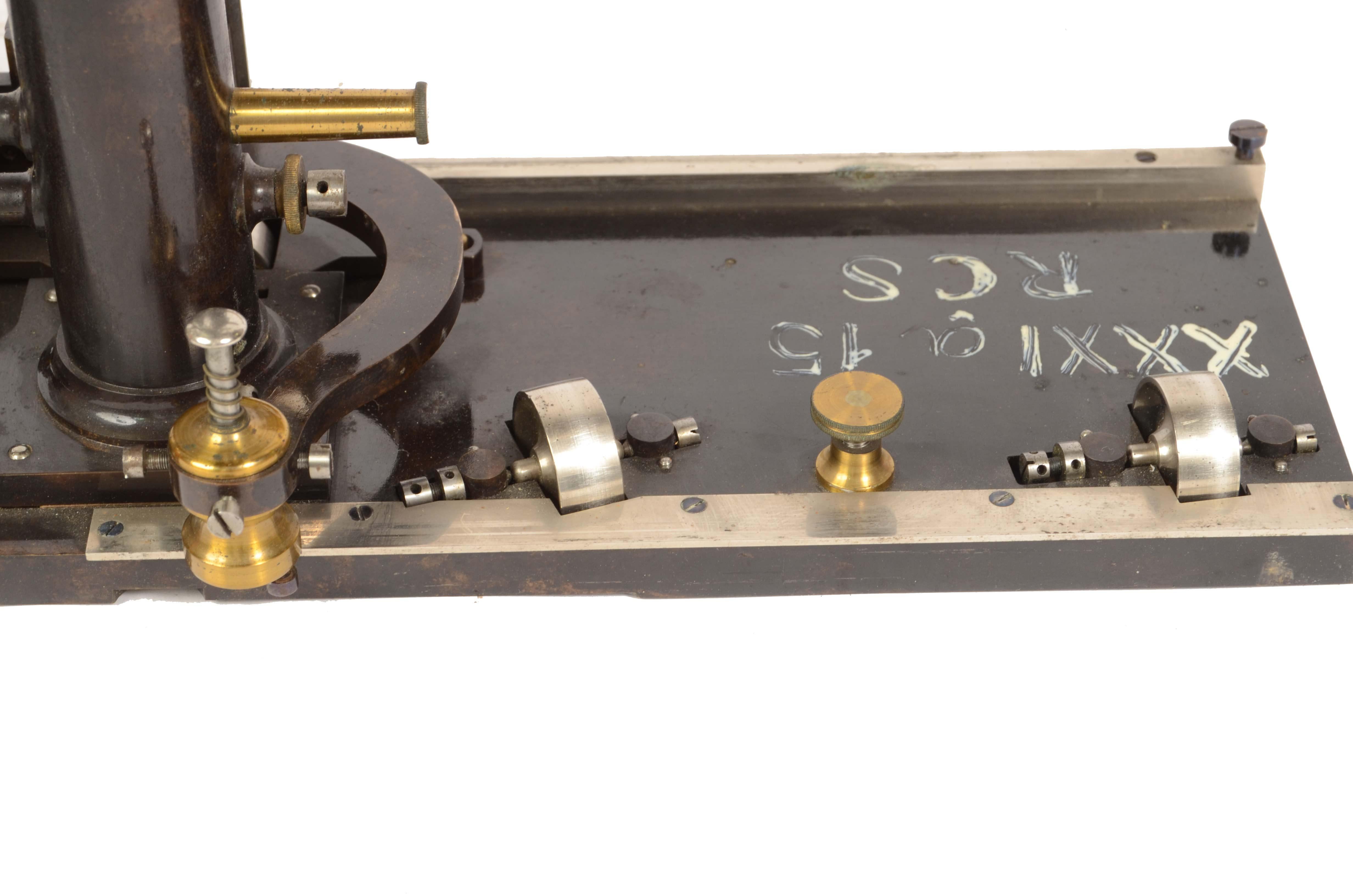 1870s Brass Cathetometer Signed G. Coradi Zurich Antique Scientific Instrument 9
