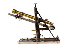 1870s Brass Cathetometer Signed G. Coradi Zurich Antique Scientific Instrument