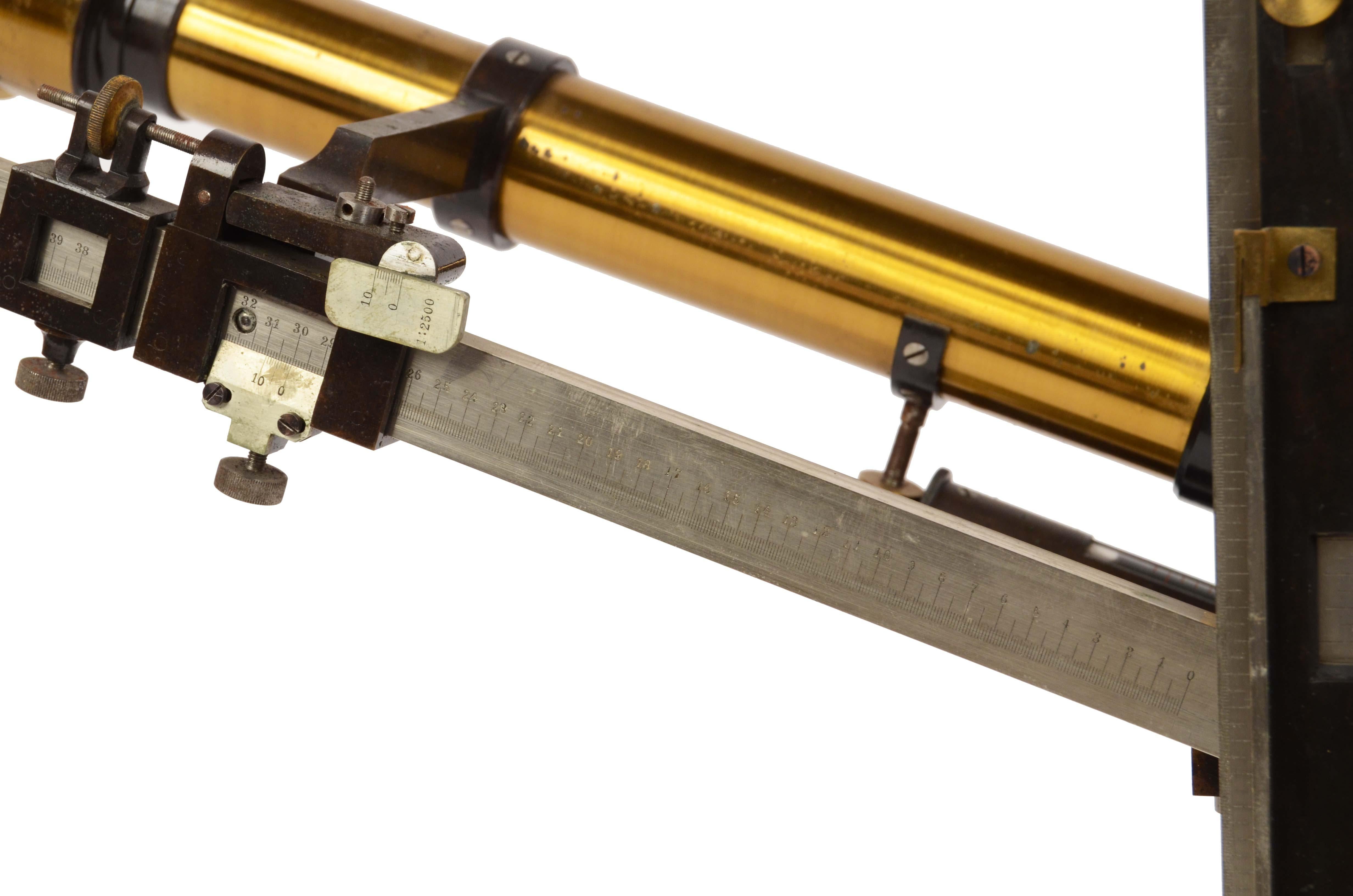 Late 18th Century 1870s Brass Cathetometer Signed G. Coradi Zurich Antique Scientific Instrument