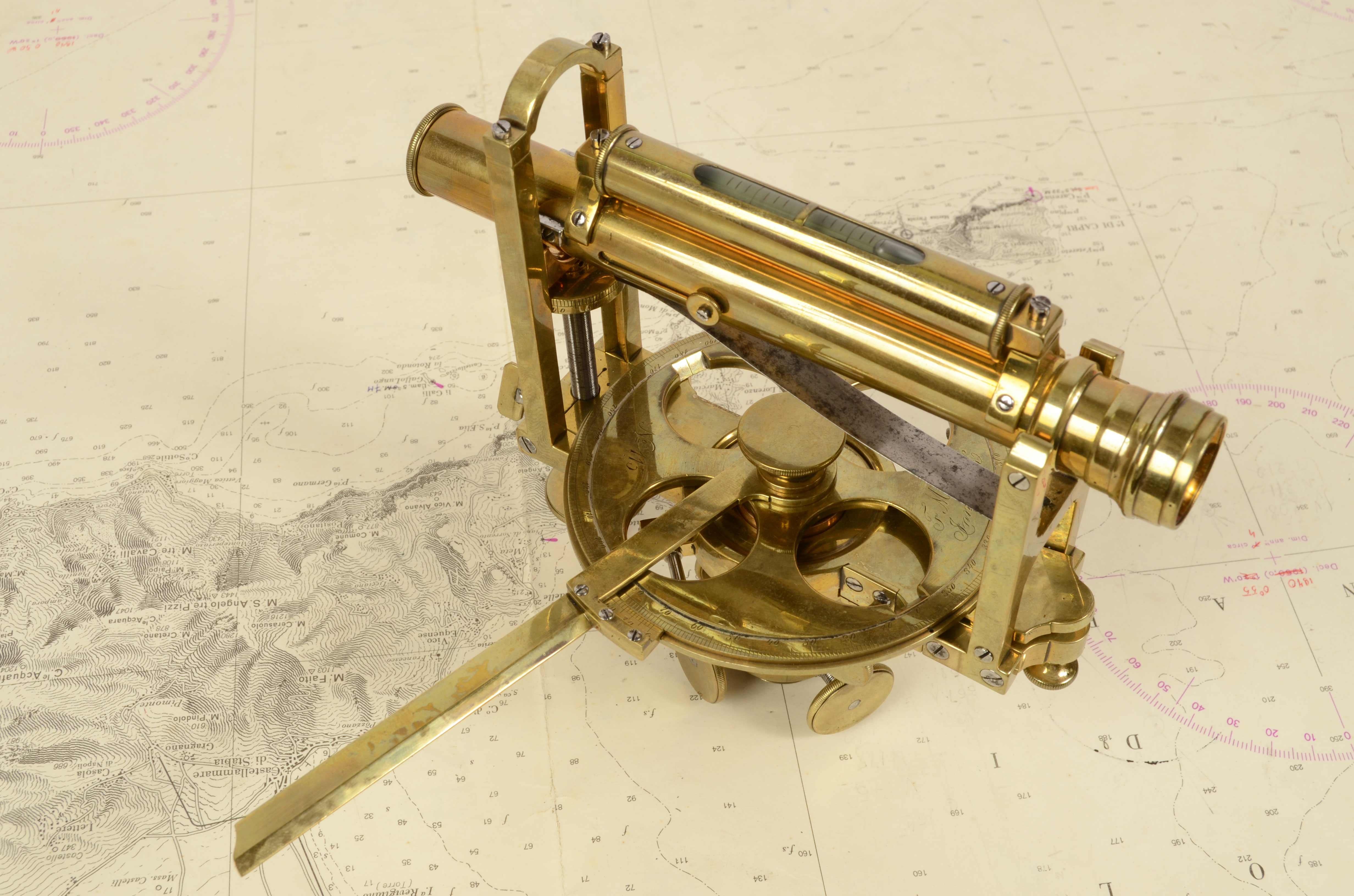 1870s Brass Clisigonimeter F. Miller Innsbruck Surveyor Measurement Instrumemt In Good Condition In Milan, IT