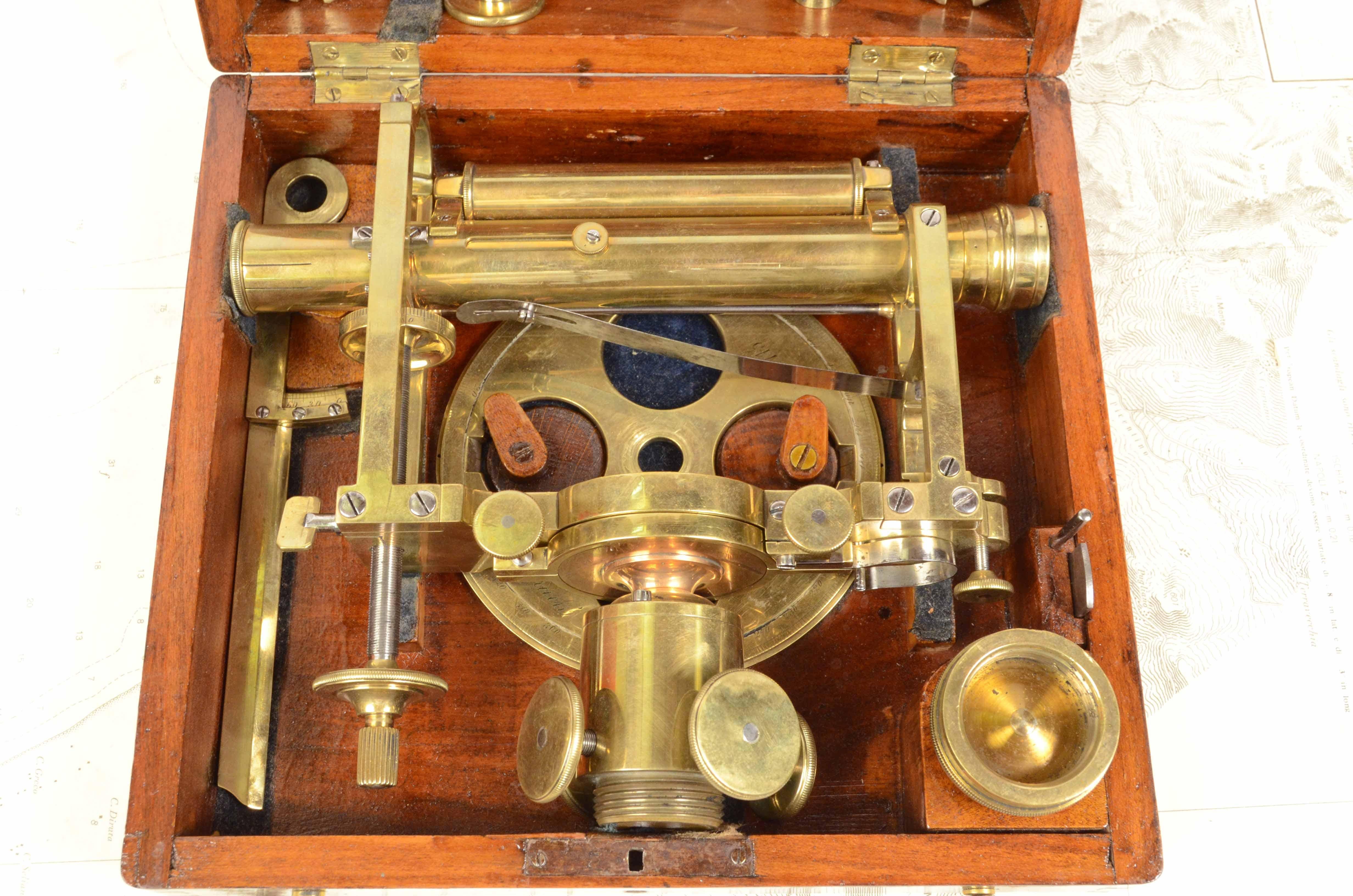 Late 19th Century 1870s Brass Clisigonimeter F. Miller Innsbruck Surveyor Measurement Instrumemt