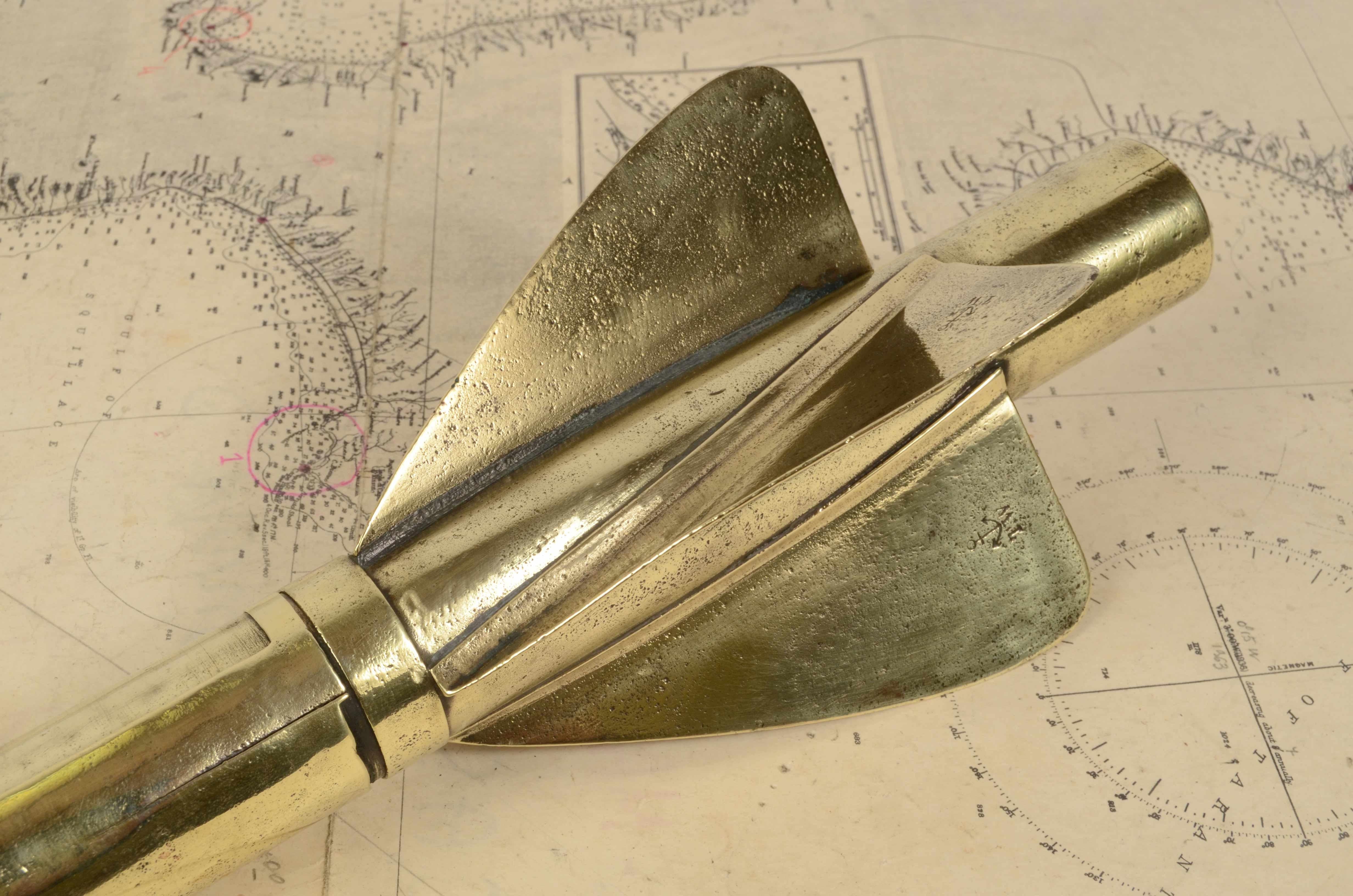 1870s Brass Ship Log Walker's Harpoon Antique Marine Navigation