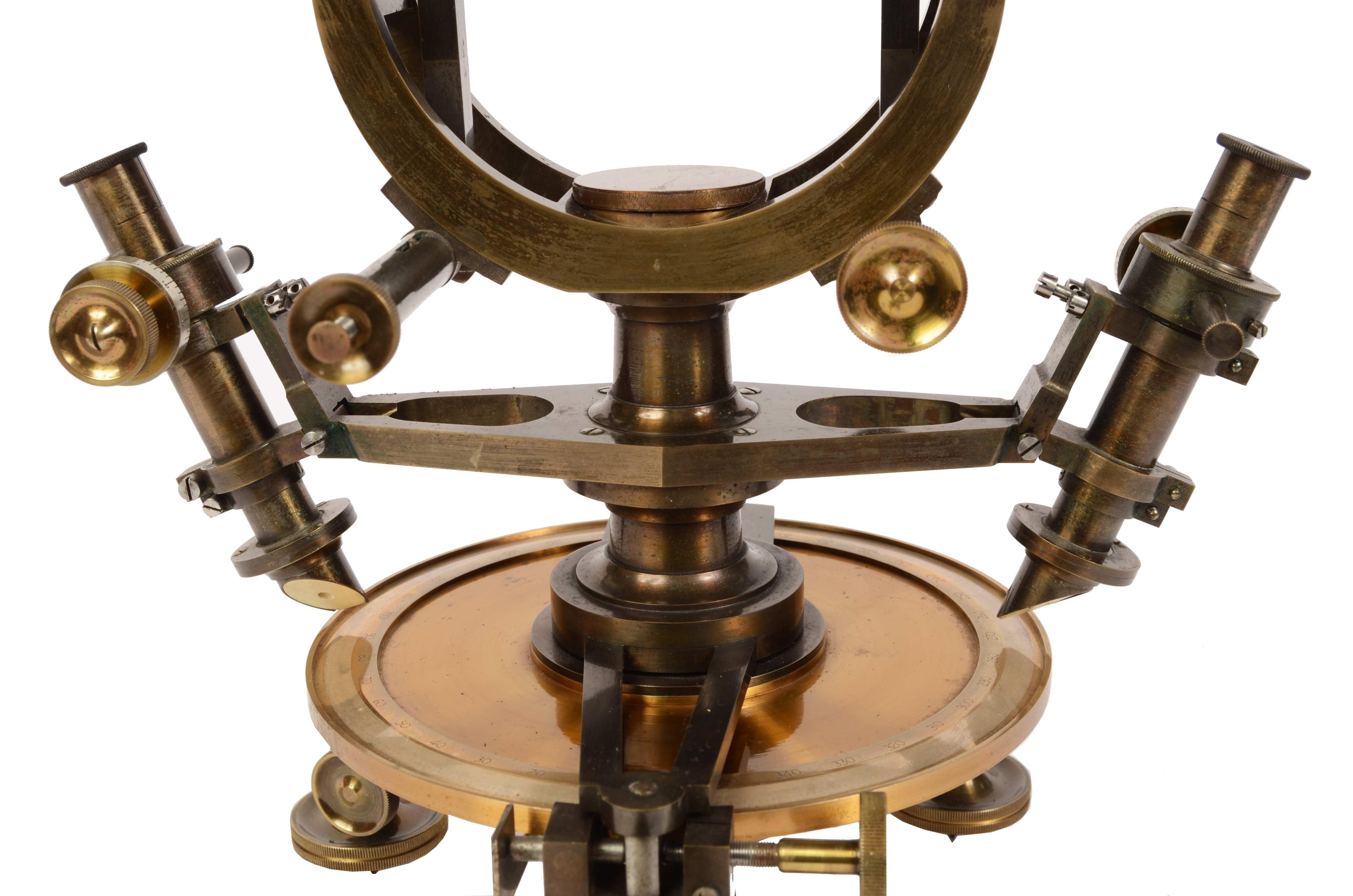 1870s, Brass Theodolite Ing. Salmoiraghi Milano Antique Scientific Instrument 4