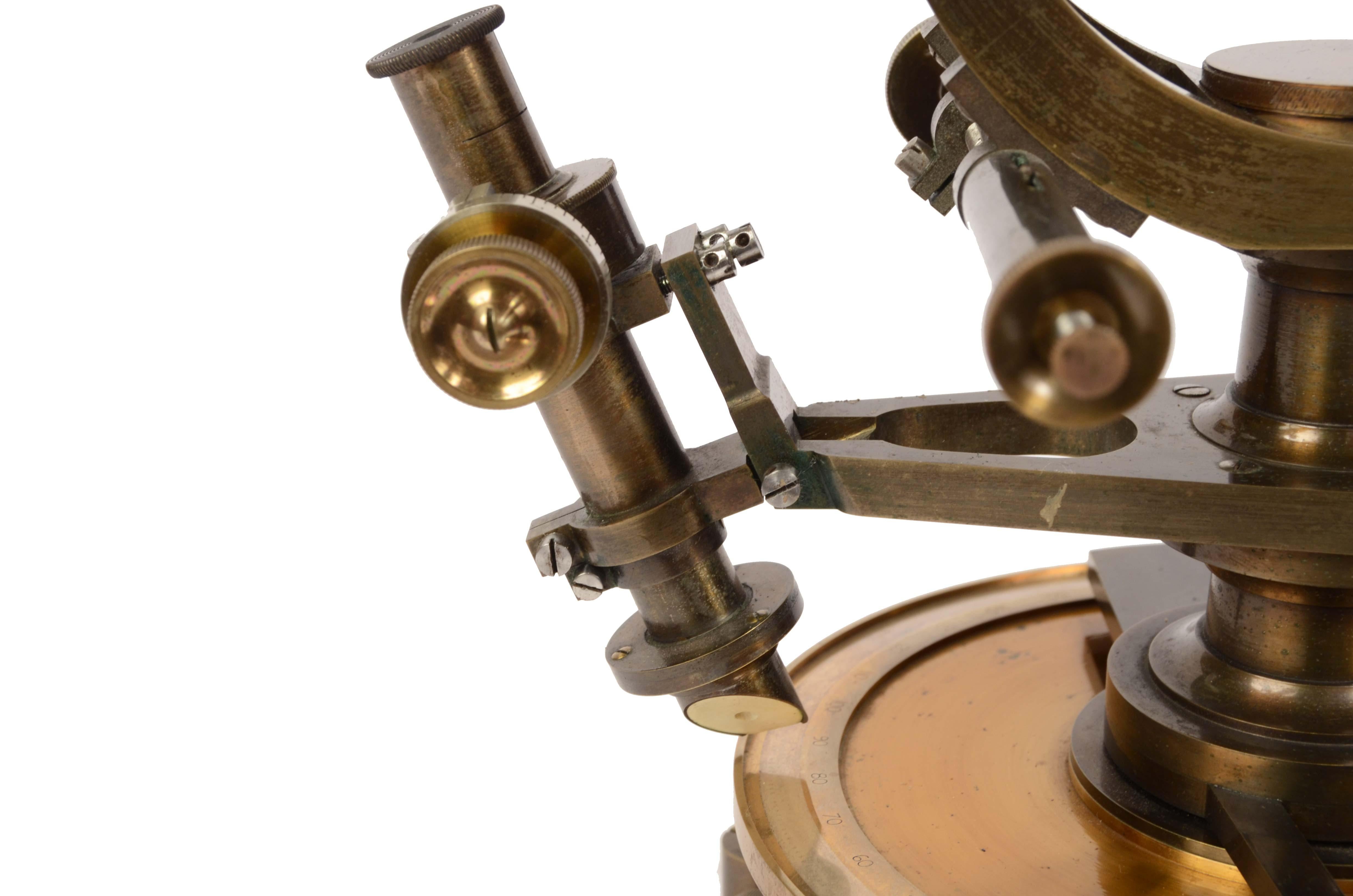 1870s, Brass Theodolite Ing. Salmoiraghi Milano Antique Scientific Instrument 6