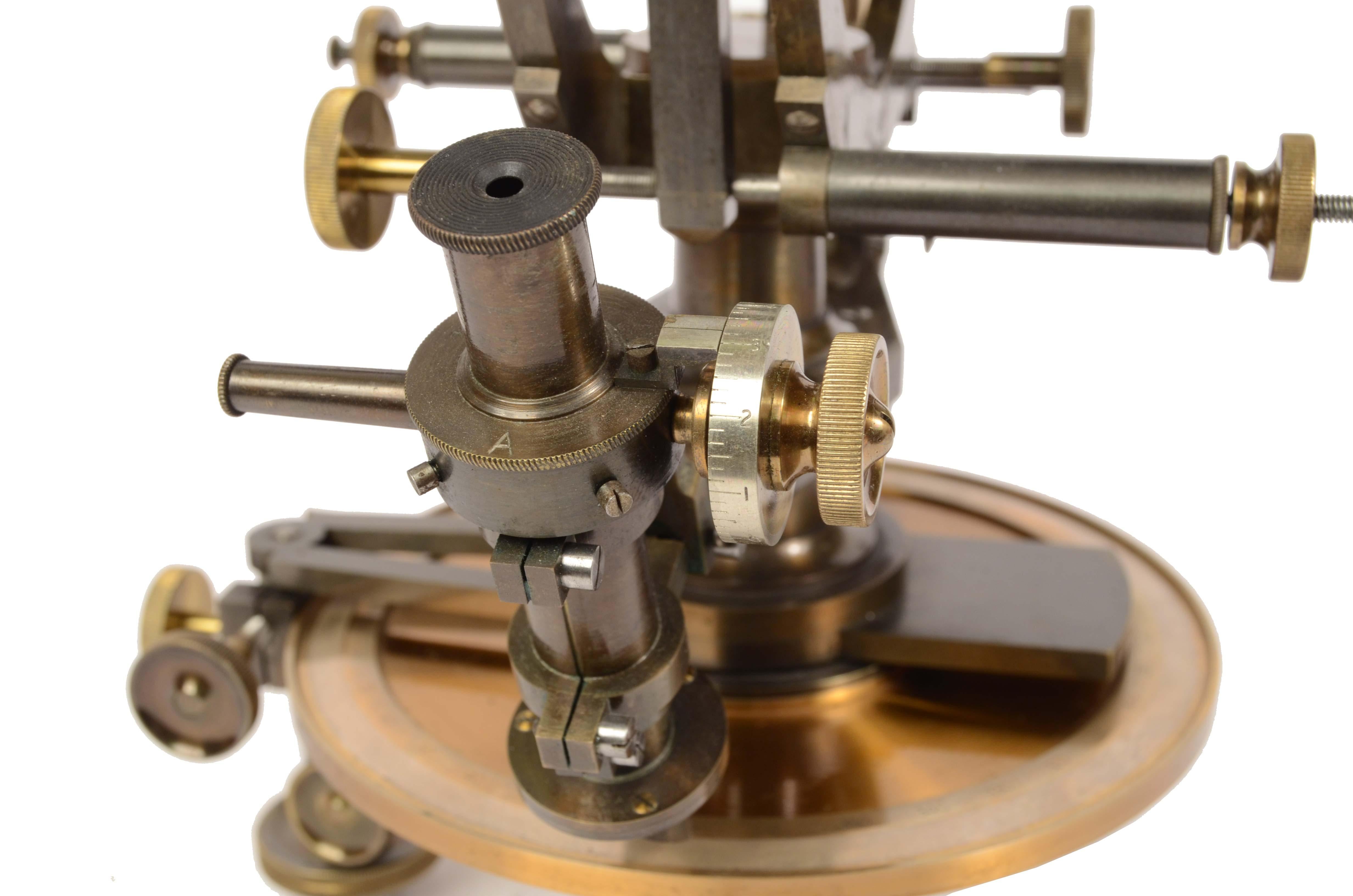 1870s, Brass Theodolite Ing. Salmoiraghi Milano Antique Scientific Instrument 8