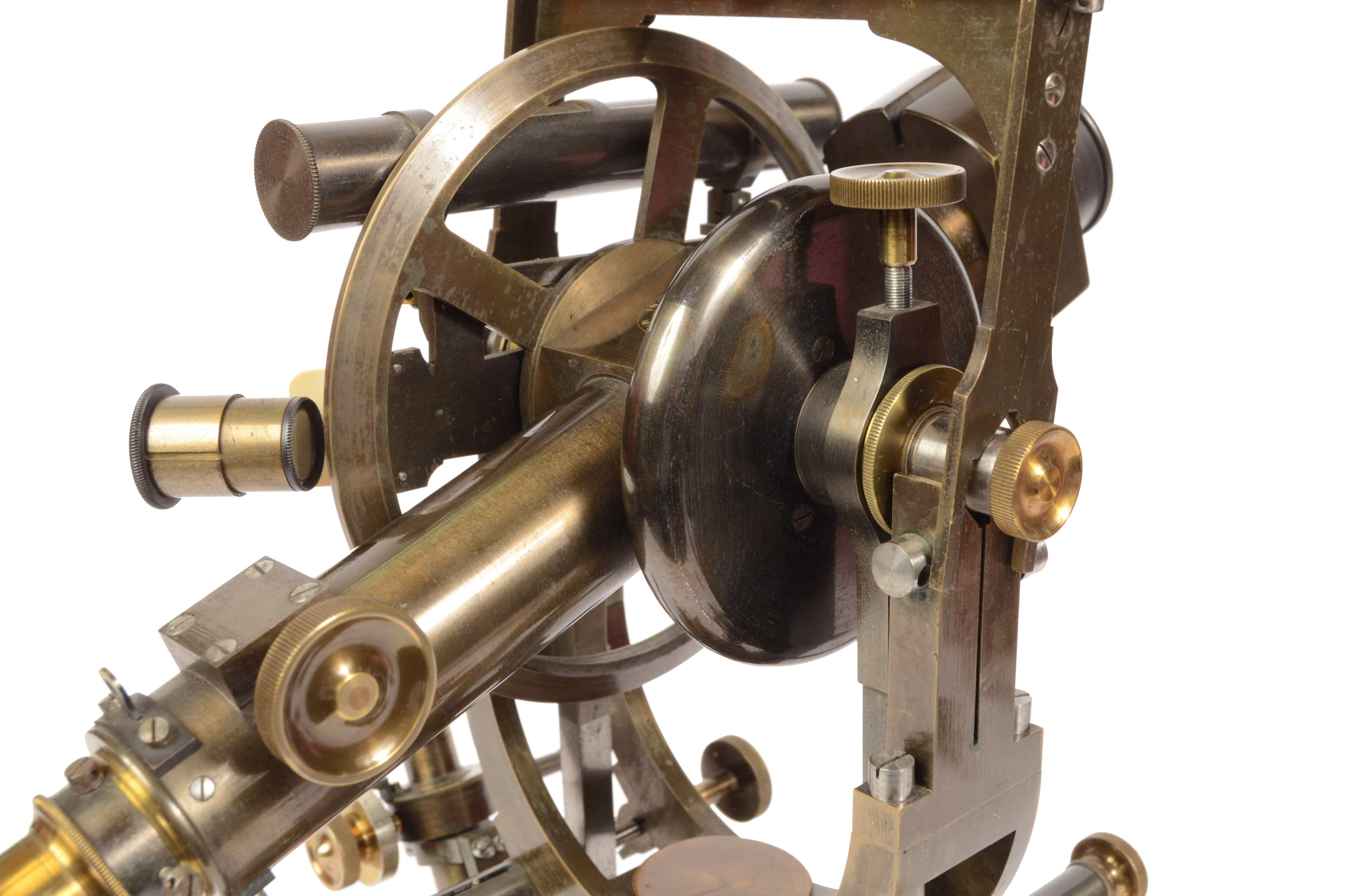 1870s, Brass Theodolite Ing. Salmoiraghi Milano Antique Scientific Instrument 9
