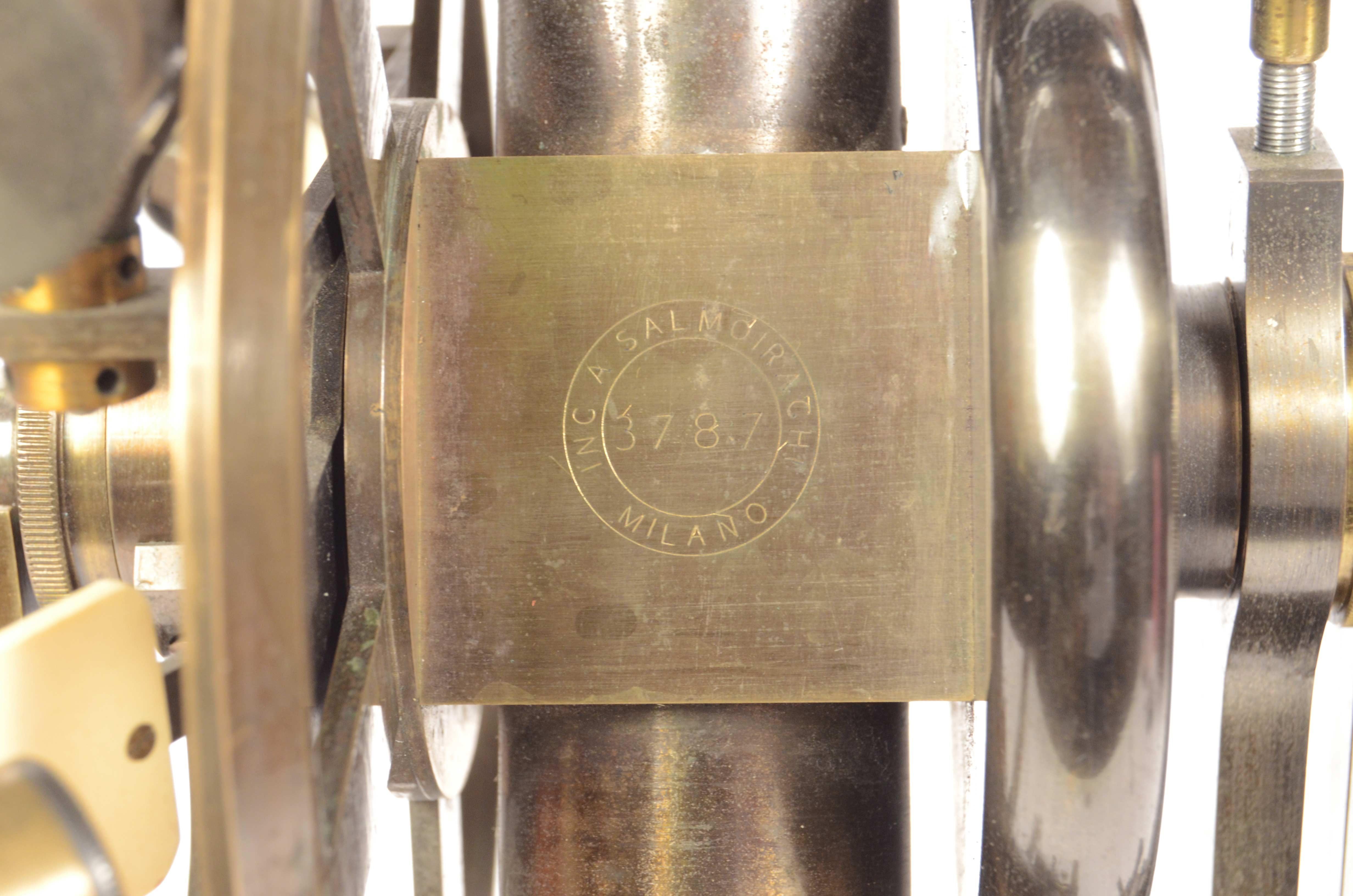 Late 19th Century 1870s, Brass Theodolite Ing. Salmoiraghi Milano Antique Scientific Instrument