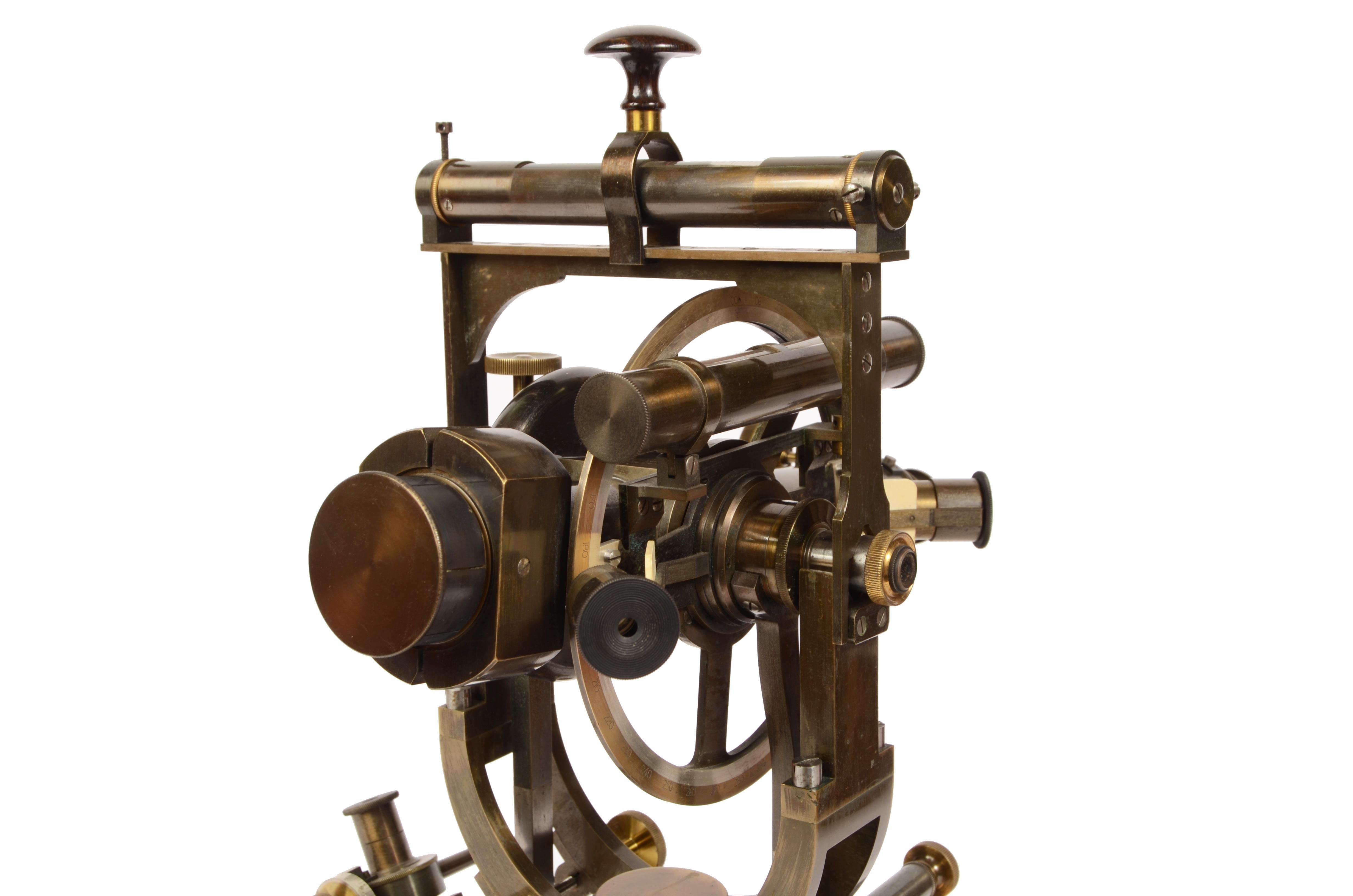 1870s, Brass Theodolite Ing. Salmoiraghi Milano Antique Scientific Instrument 2