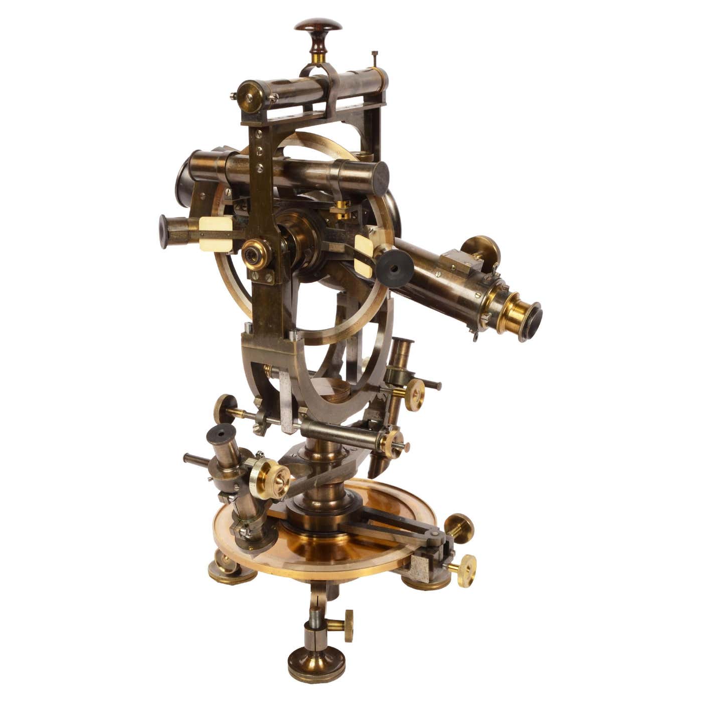 1870s, Brass Theodolite Ing. Salmoiraghi Milano Antique Scientific ...