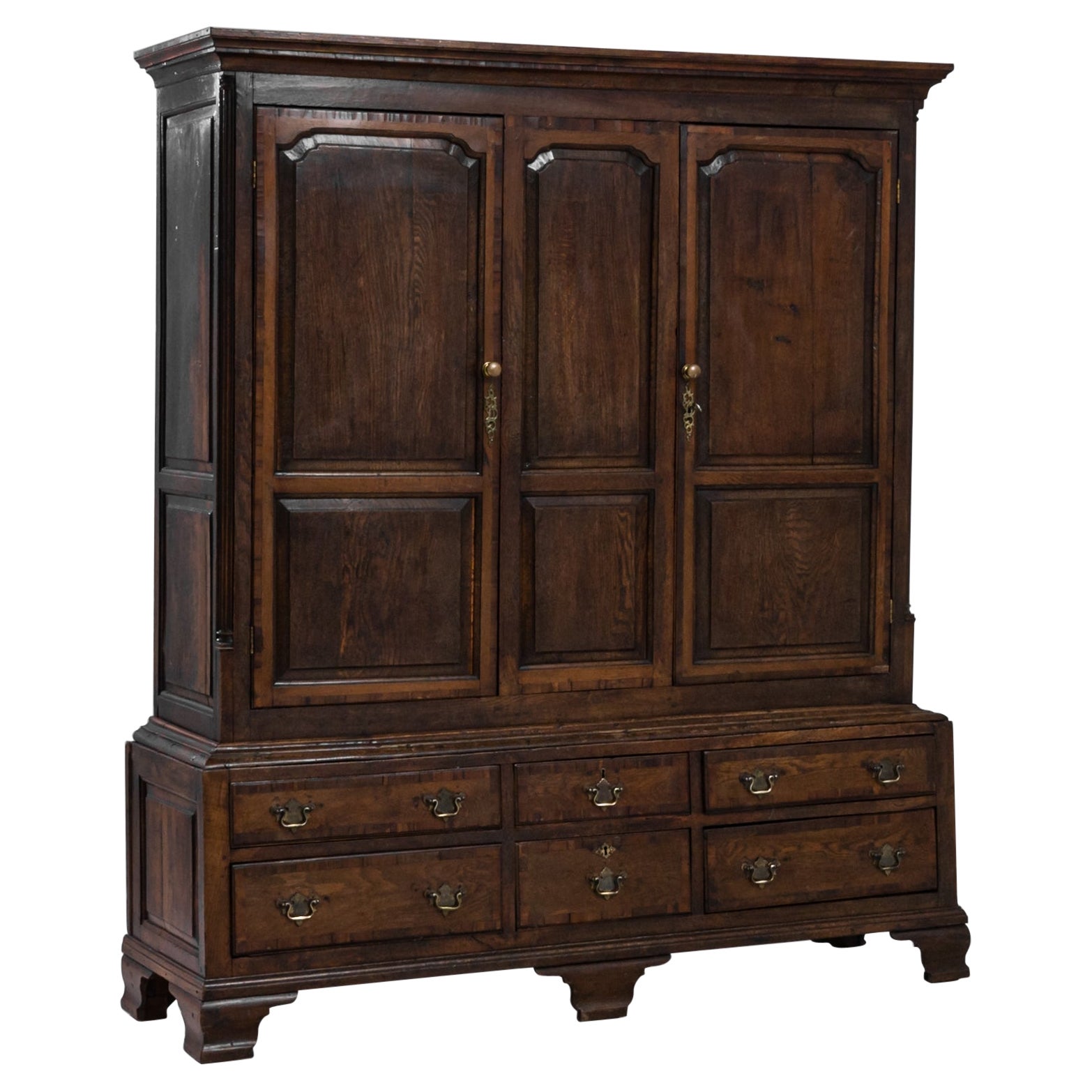 1870s British Oak Cabinet