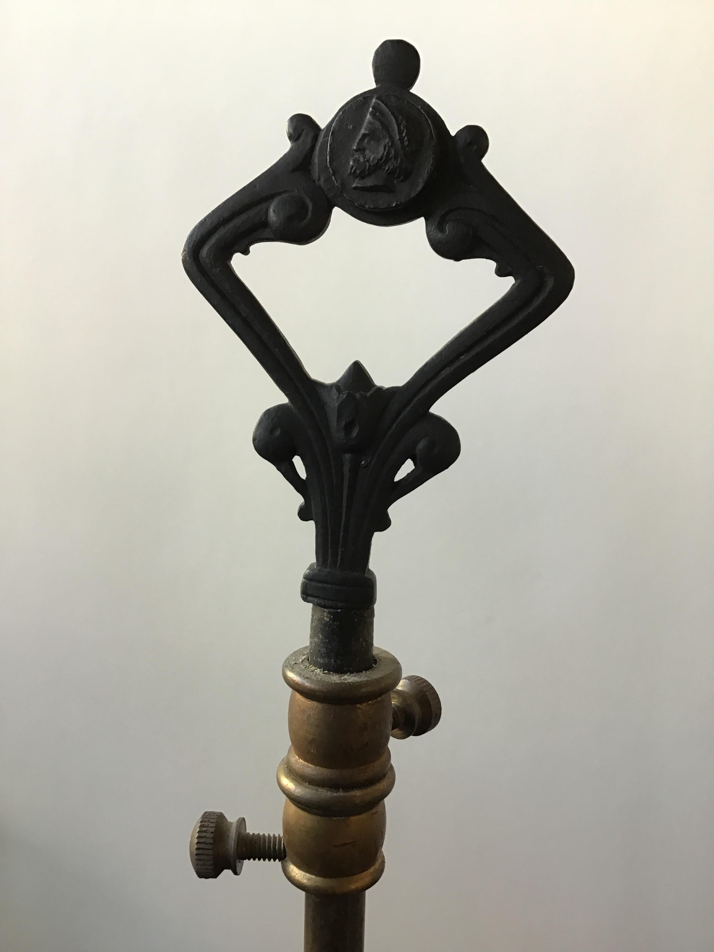 1870s Bronze Oil Lamp For Sale 7