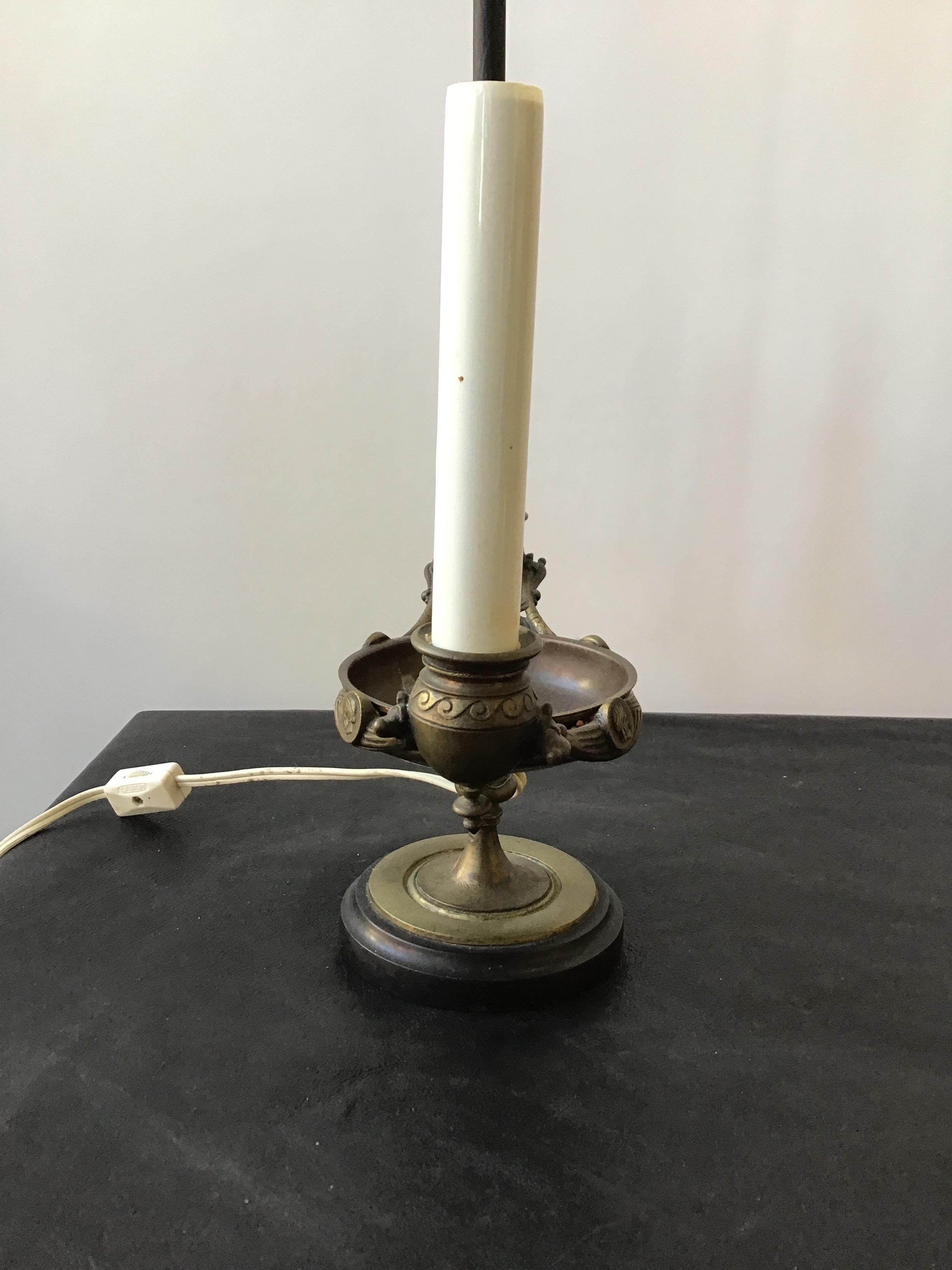 1870s Bronze Oil Lamp For Sale 1