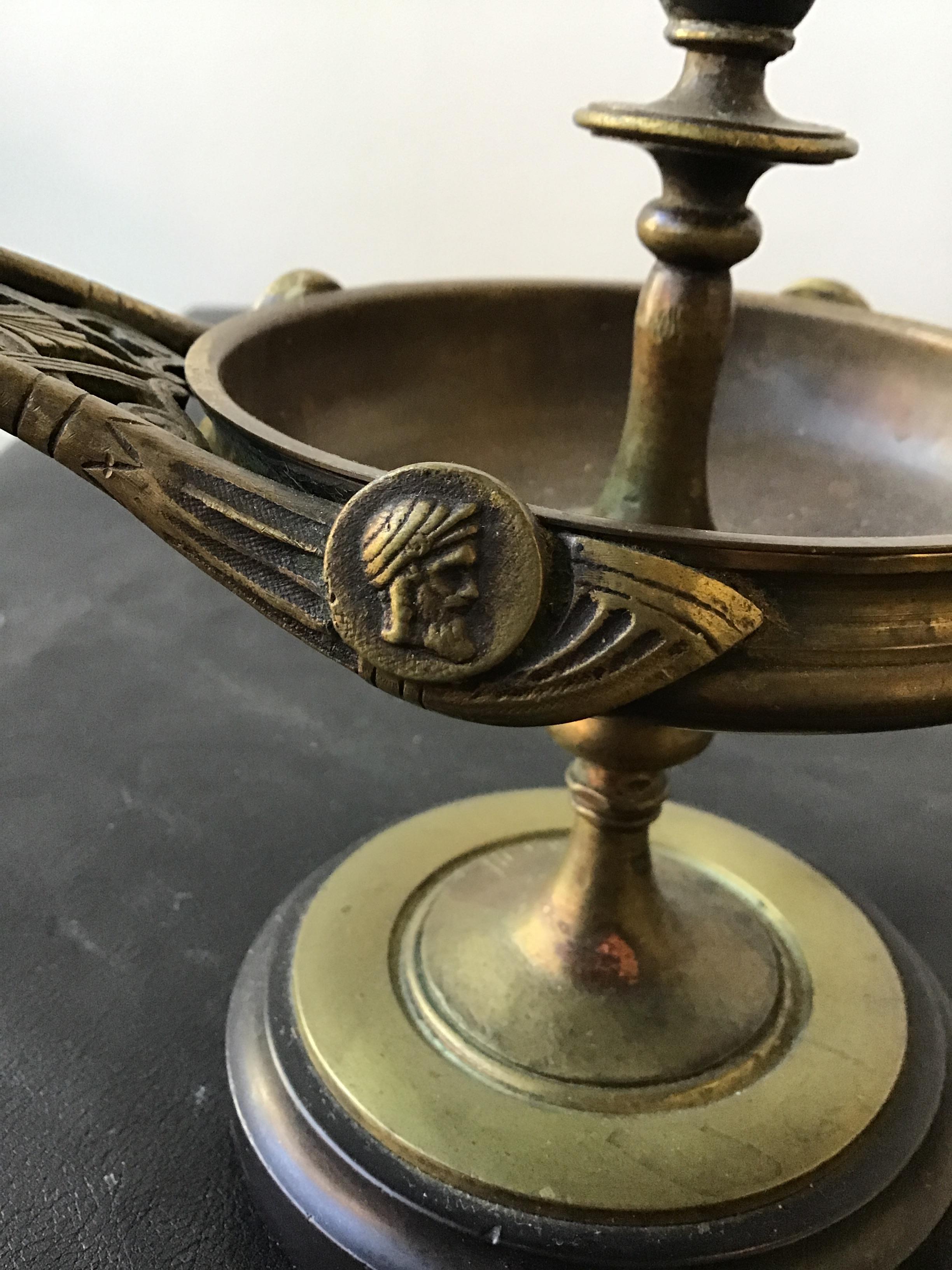 1870s Bronze Oil Lamp For Sale 4