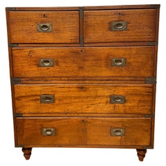 Antique 1870’s English Campaign Chest of Drawers
