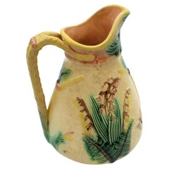 1870s English Majolica Pitcher