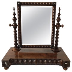Antique 1870s English Shaving Mirror