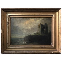 1870s European Castle Painting