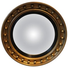 1870s Federal Circular Convex Mirror