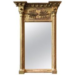 Miroir en bois doré de style fédéral des années 1870