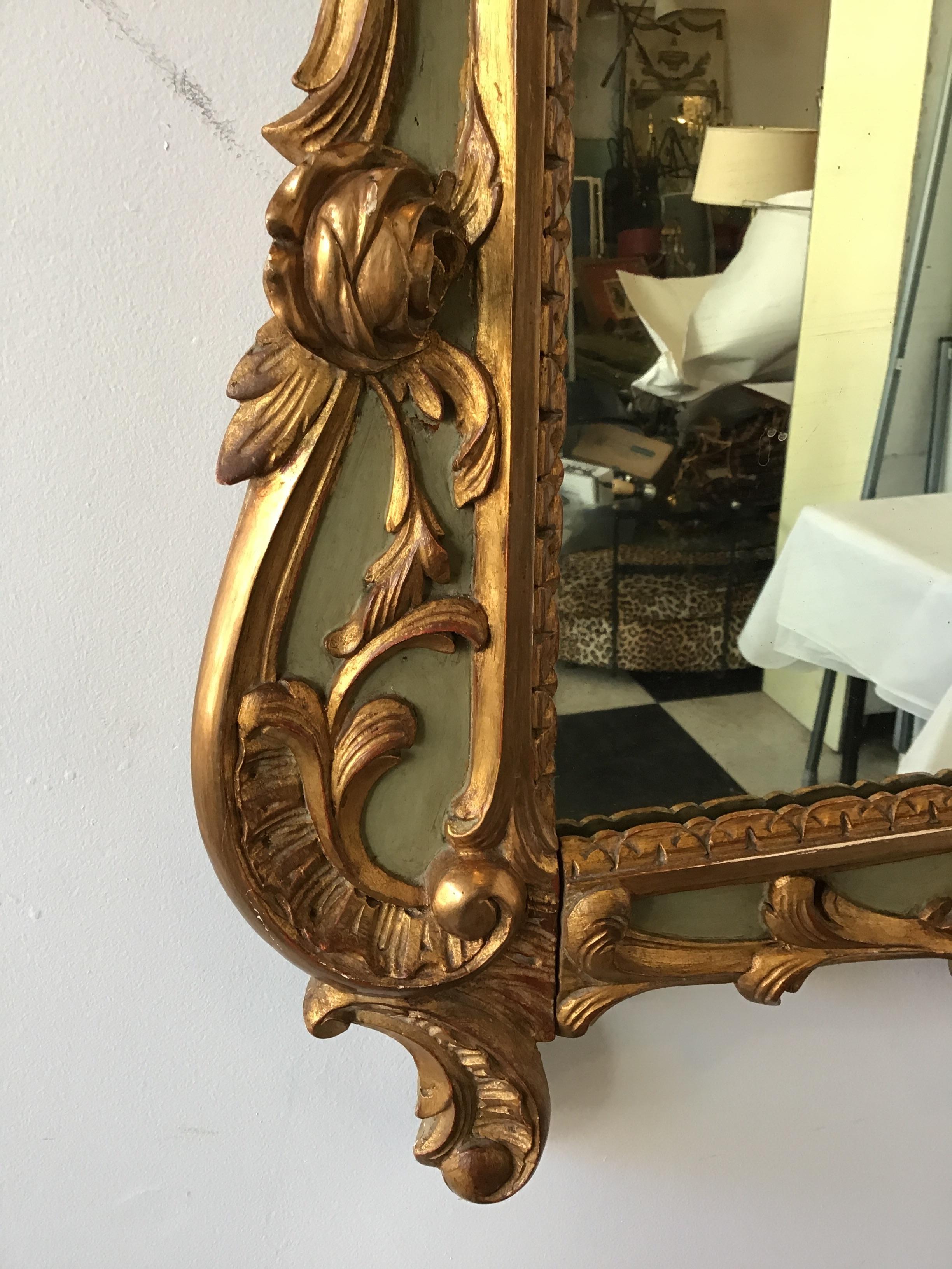 1870s French Carved Wood Gilt Mirror 2