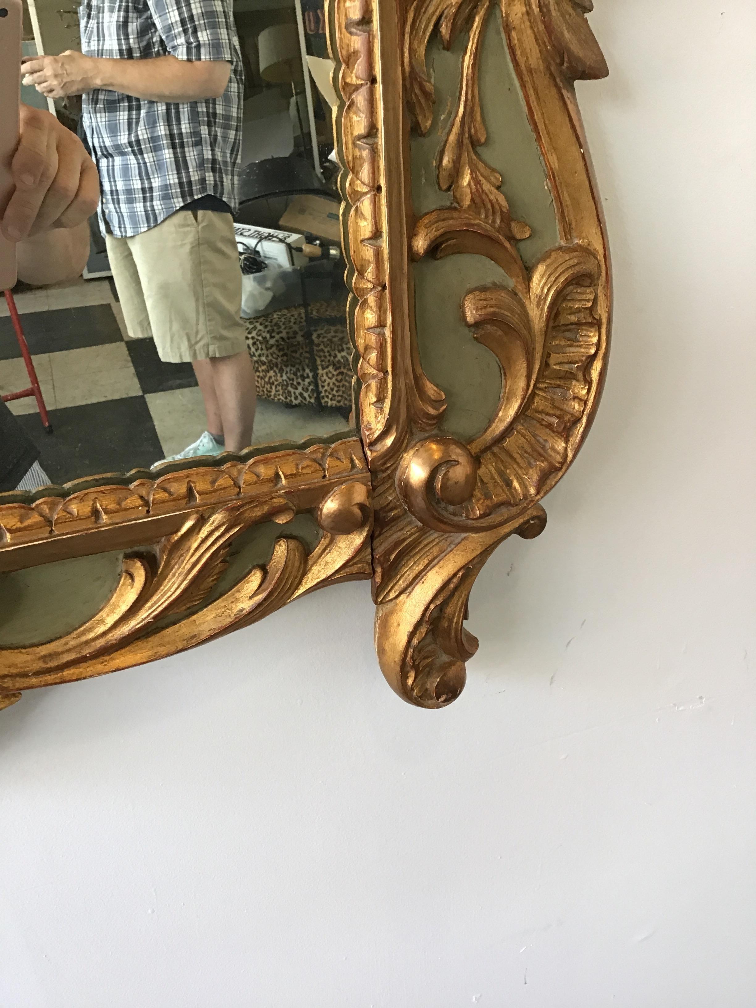 1870s French Carved Wood Gilt Mirror 3