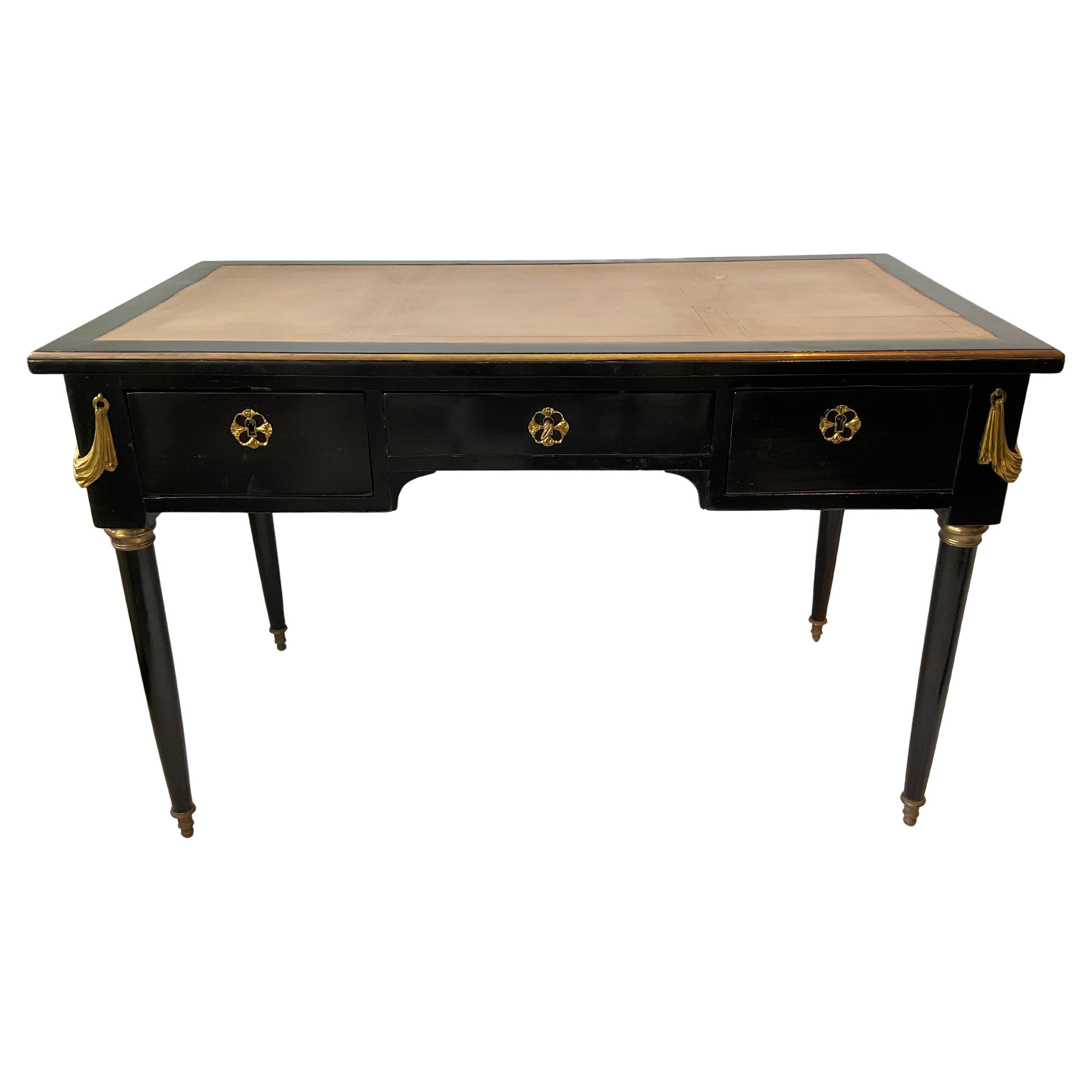 Escritorio francés ebonizado de 1870