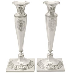 1870s German Silver Candlesticks