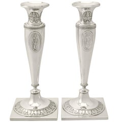 Antique 1870s German Silver Candlesticks