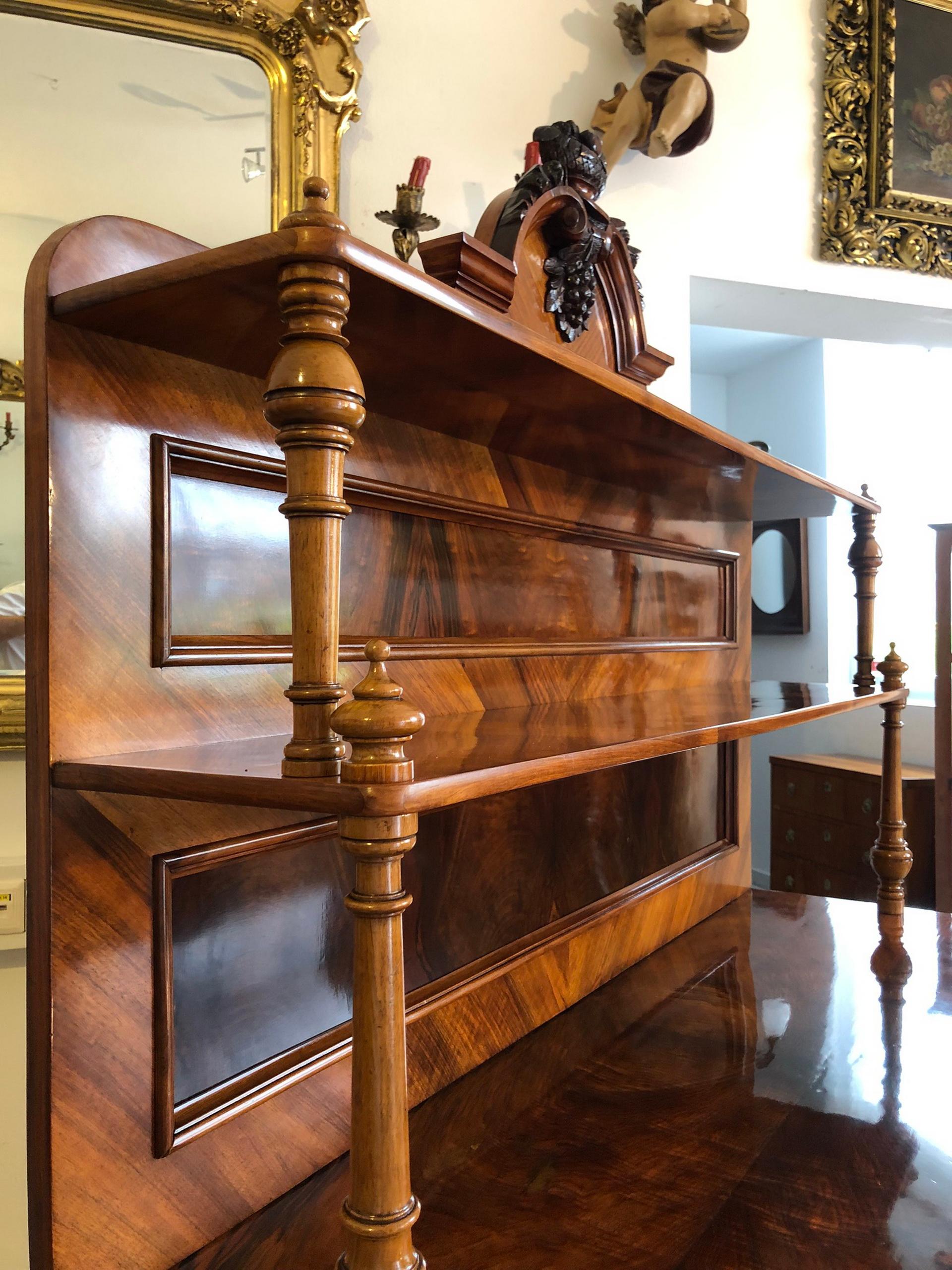 1870s Historicism Buffet with a Walnut Veneer For Sale 6