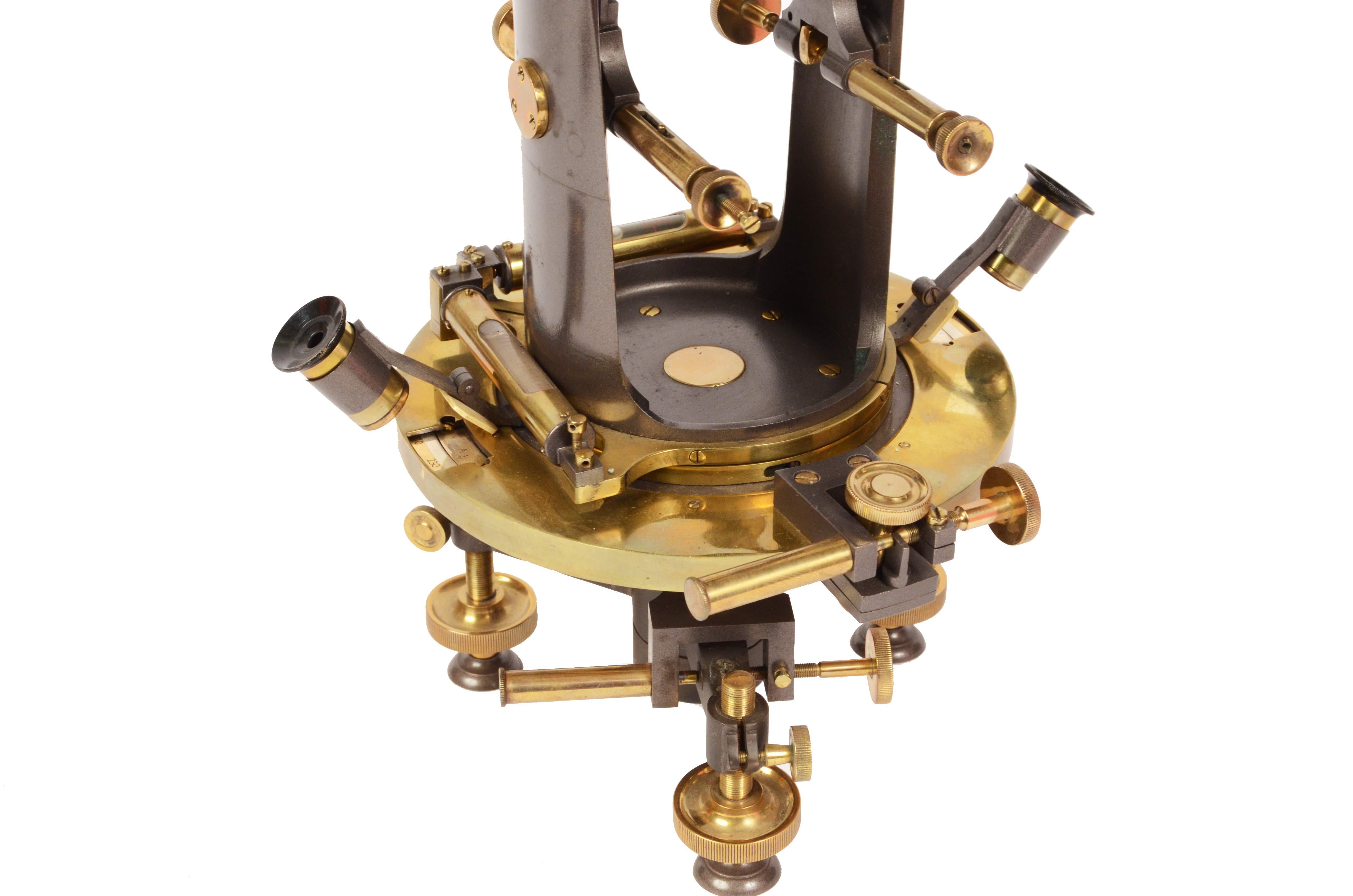 1870s Italian Theodolite Antique Earth Scientific Instrument of Measurement 5