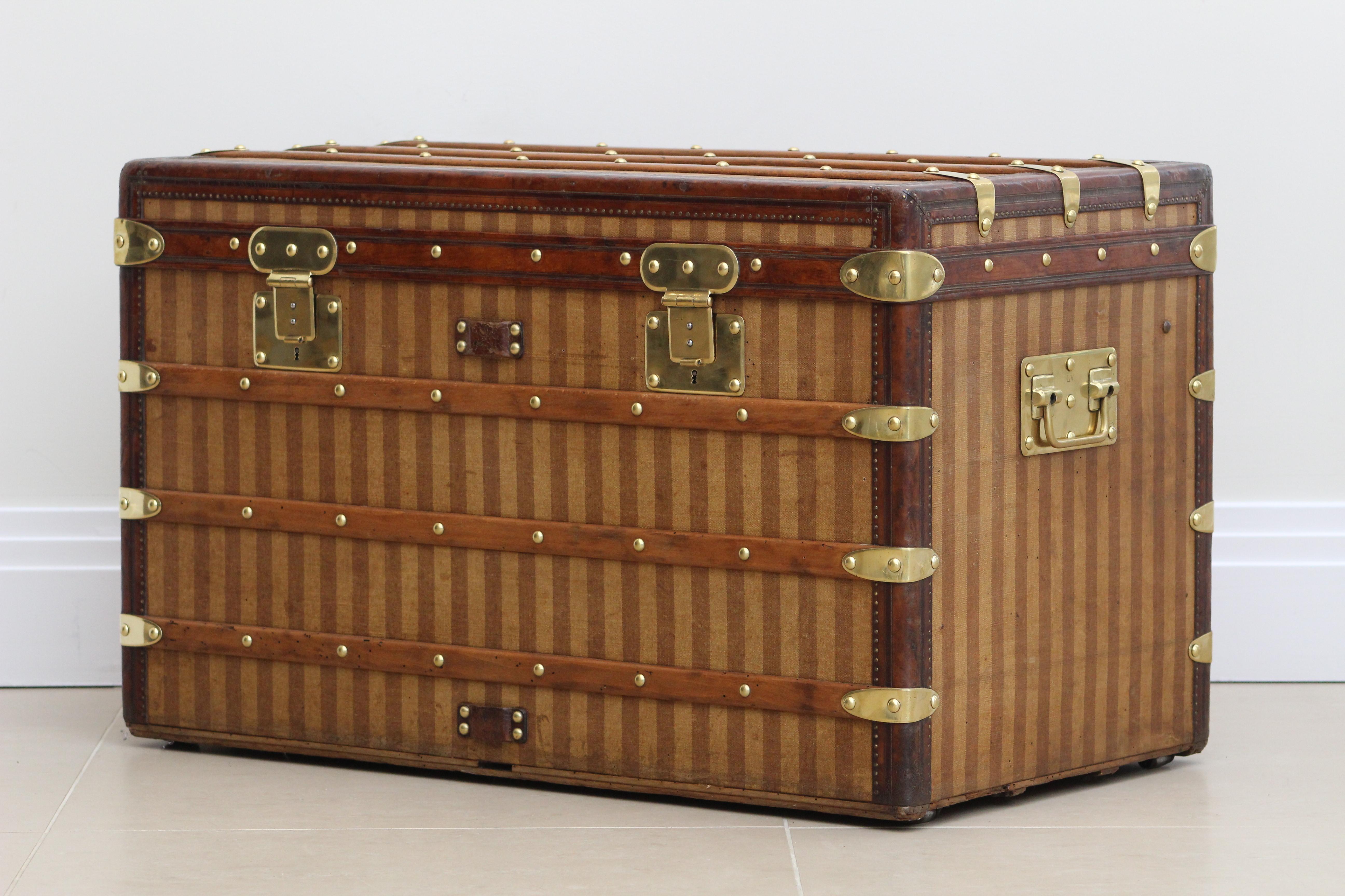 1870s Louis Vuitton Rayee Courier Trunk In Good Condition In London, GB