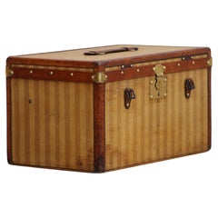 Antique 1870s Louis Vuitton Rayee Hatbox Trunk