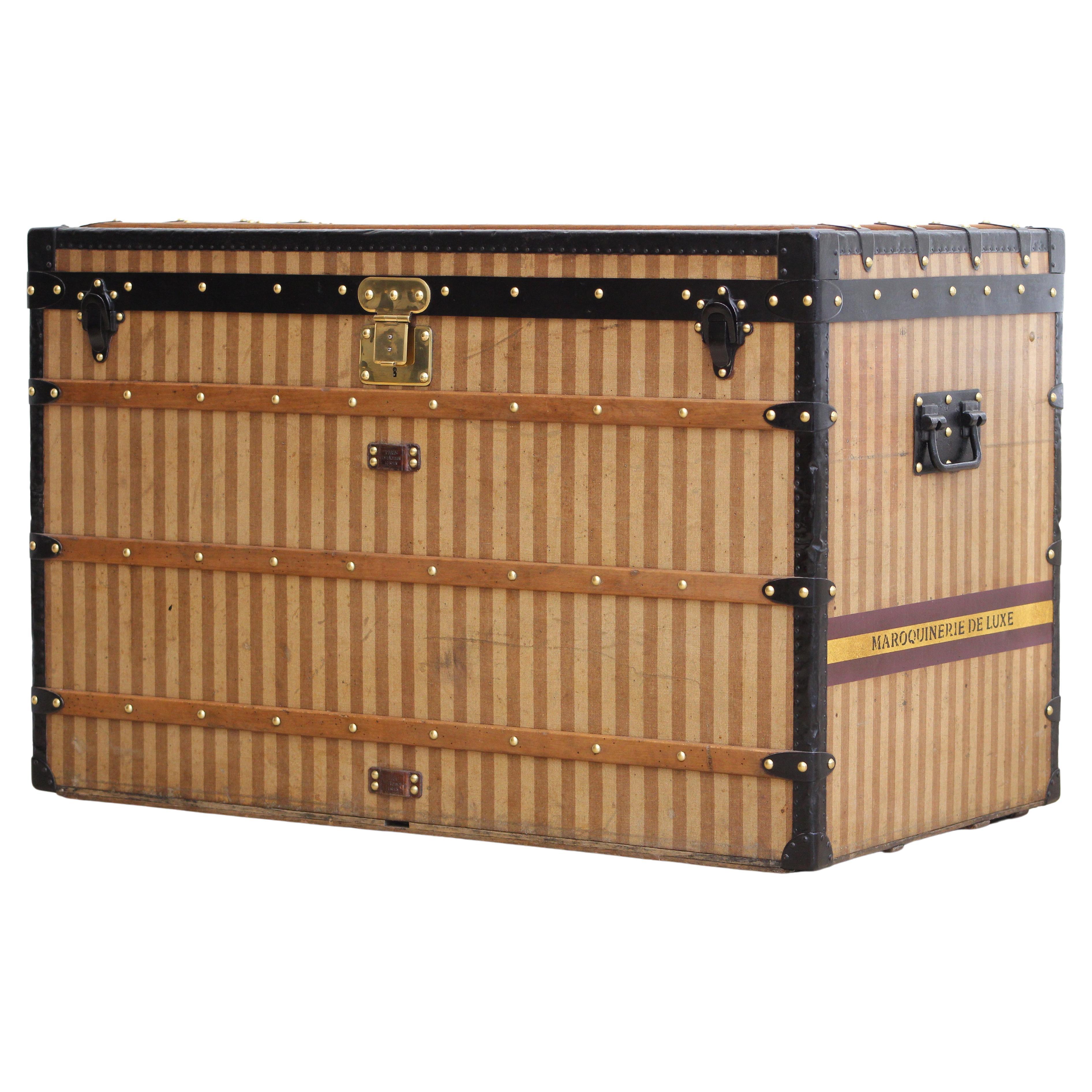 Fully Restored Extra Large Louis Vuitton Paris 1900 Malle Haute Steamer  Trunk at 1stDibs  1920 malle haute louis vuitton value, louis vuitton trunk  restoration, extra large steamer trunk