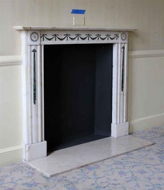 NYC Waldorf Astoria Hotel White Onyx Mantel Green Inlay