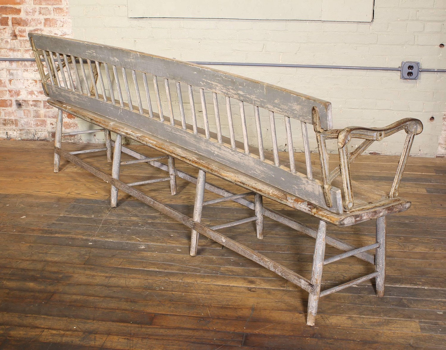 1870s Railroad Station Reversible Flip Back Train Depot Wood And