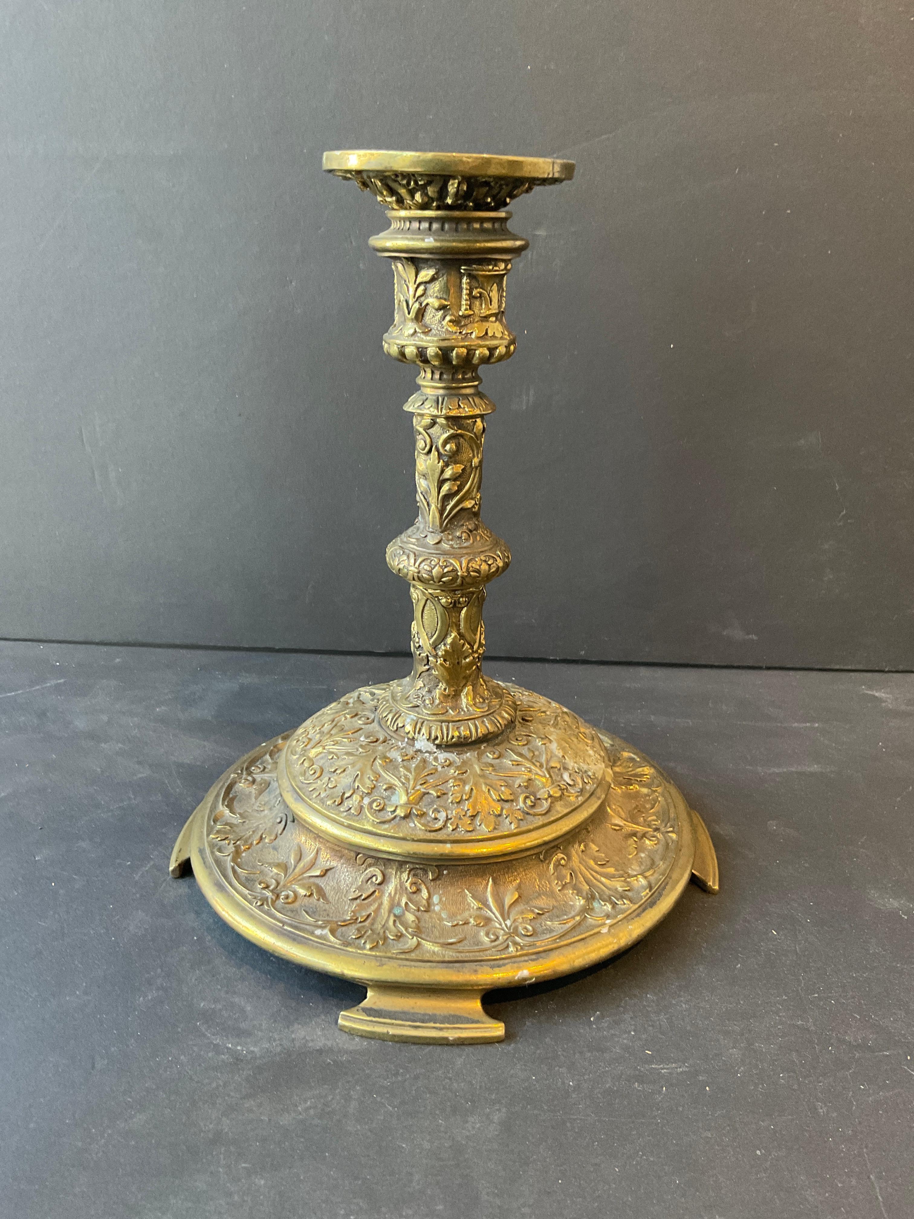 Candelieri in ottone rinascimentali del 1870 In condizioni buone in vendita a Tarrytown, NY