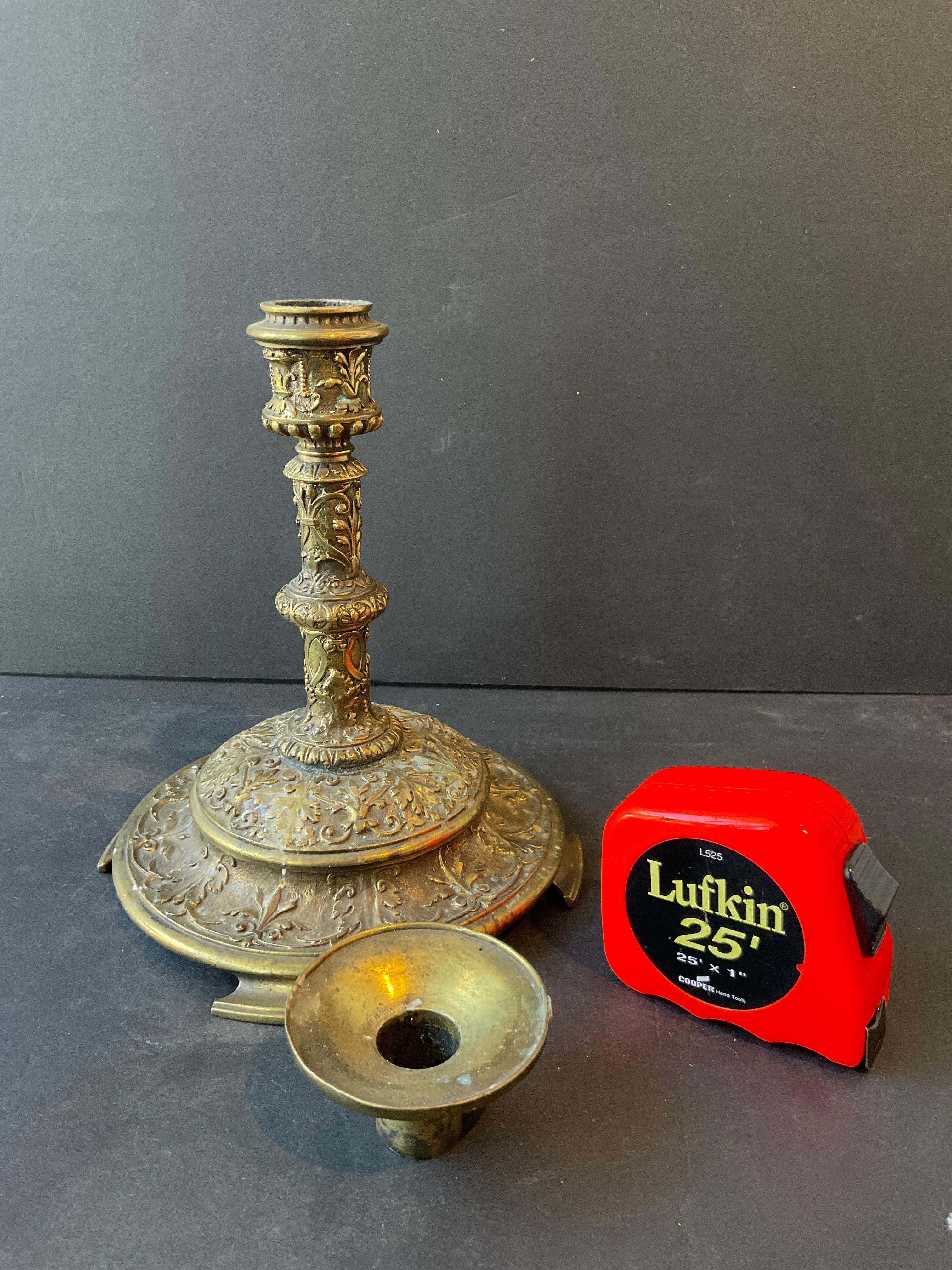 Ottone Candelieri in ottone rinascimentali del 1870 in vendita