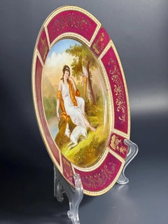 1870s Royal Vienna Porcelain Cabinet Plate “Diana” - 9.4 in