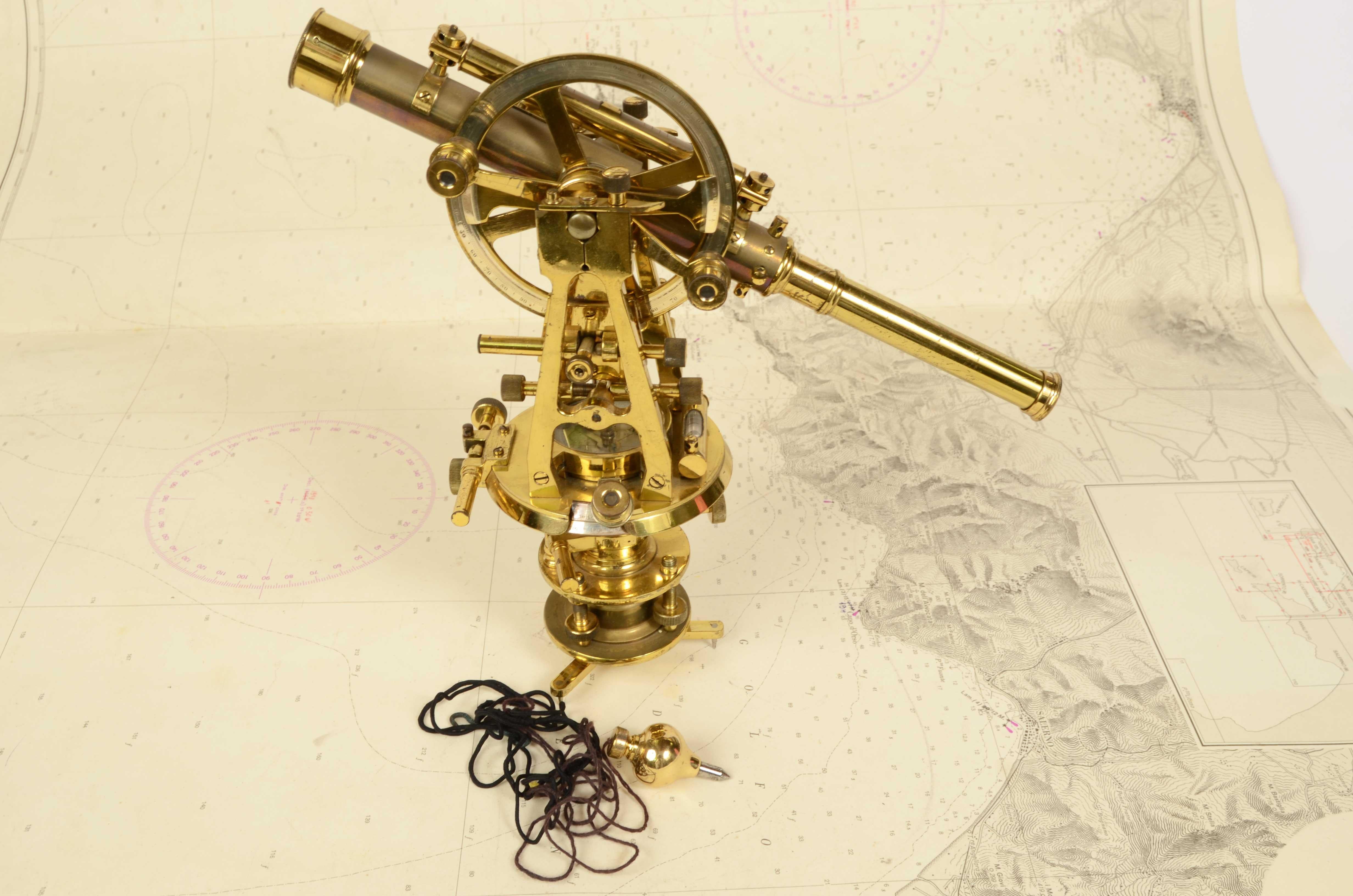 1870s Small Brass Theodolite Kelvin & James White Antique Surveyor's Instrument 7