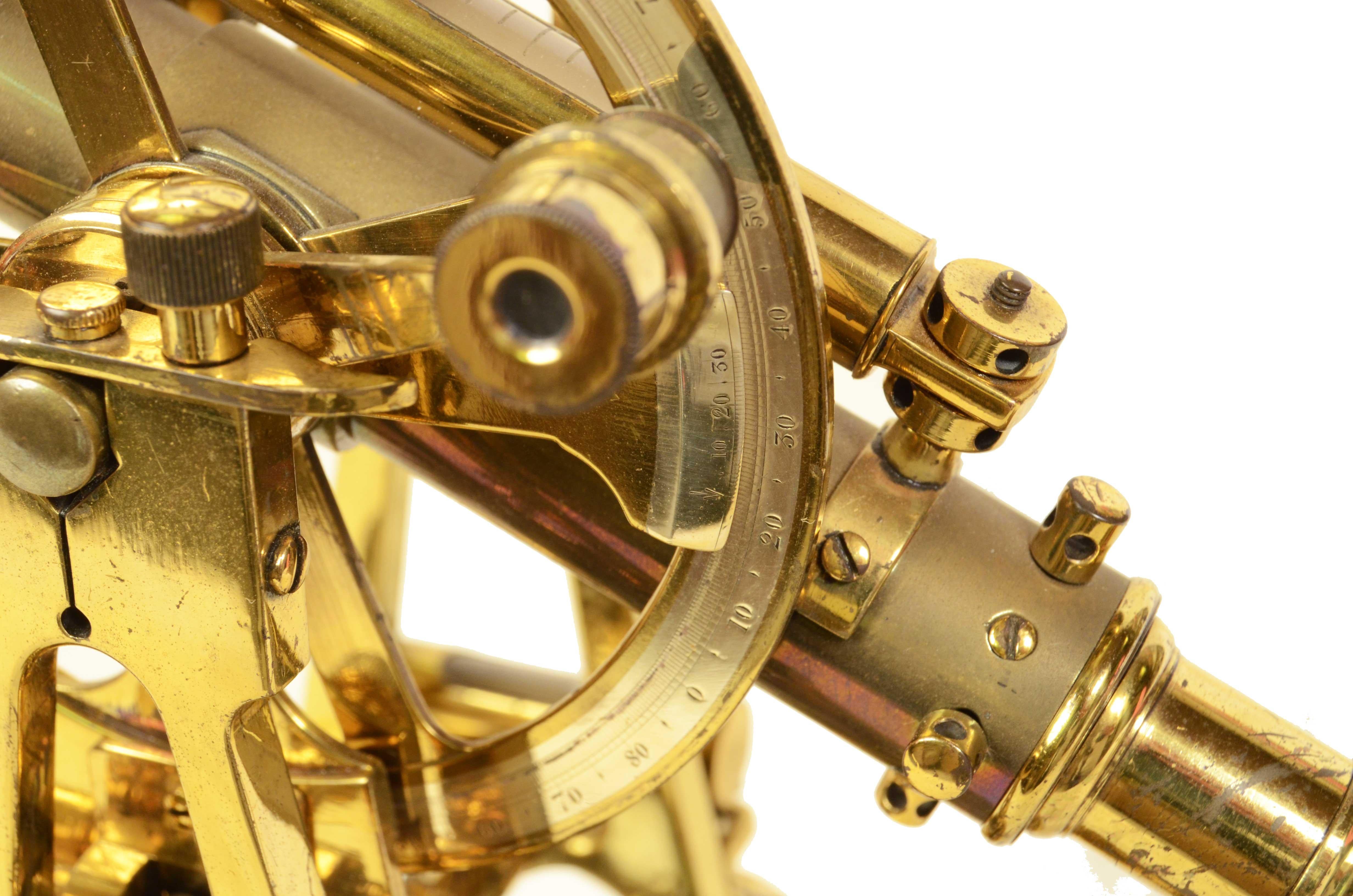 1870s Small Brass Theodolite Kelvin & James White Antique Surveyor's Instrument 11