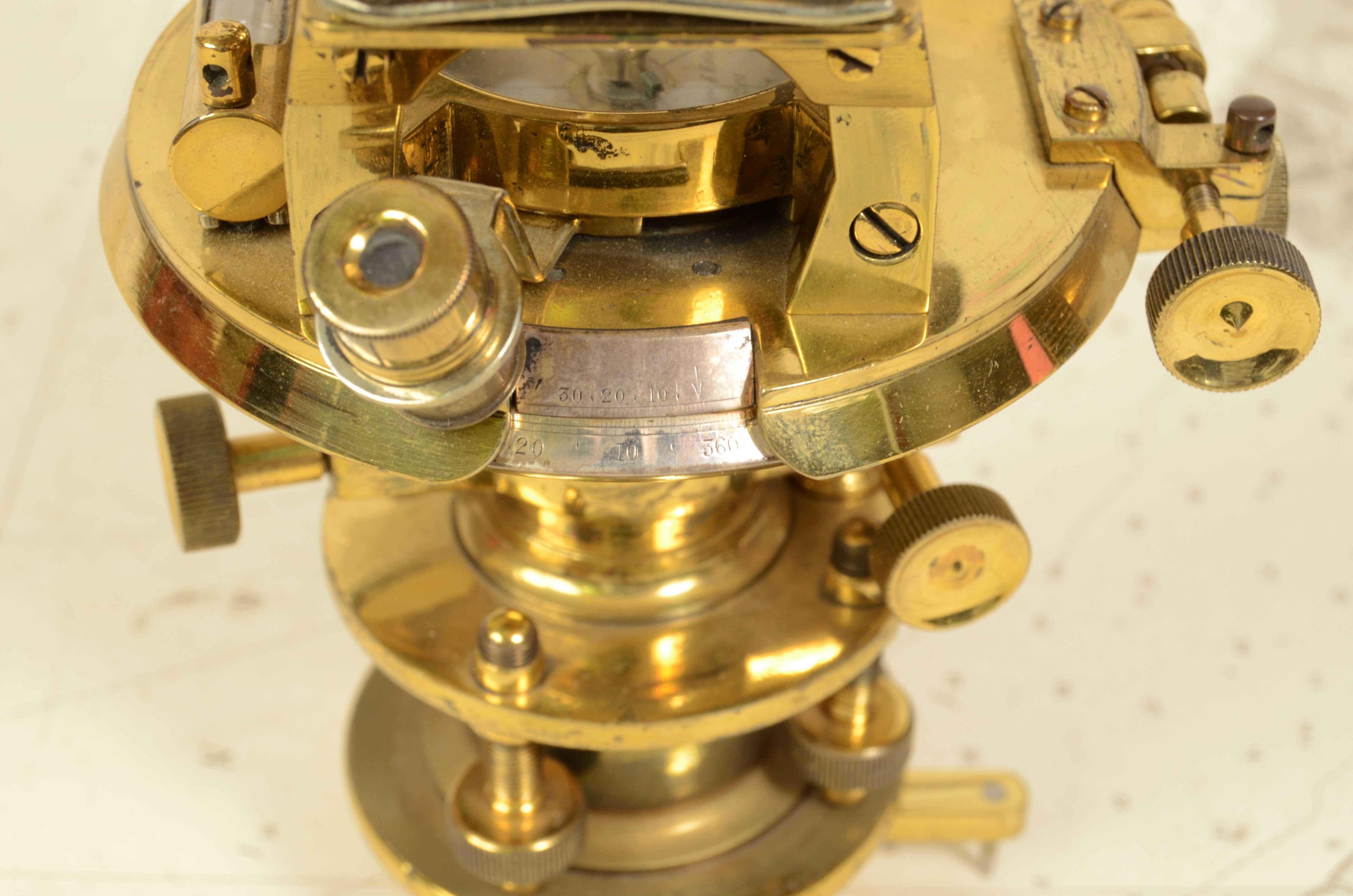 1870s Small Brass Theodolite Kelvin & James White Antique Surveyor's Instrument 14