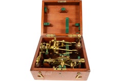 1870s Small Brass Theodolite Kelvin & James White Antique Surveyor's Instrument