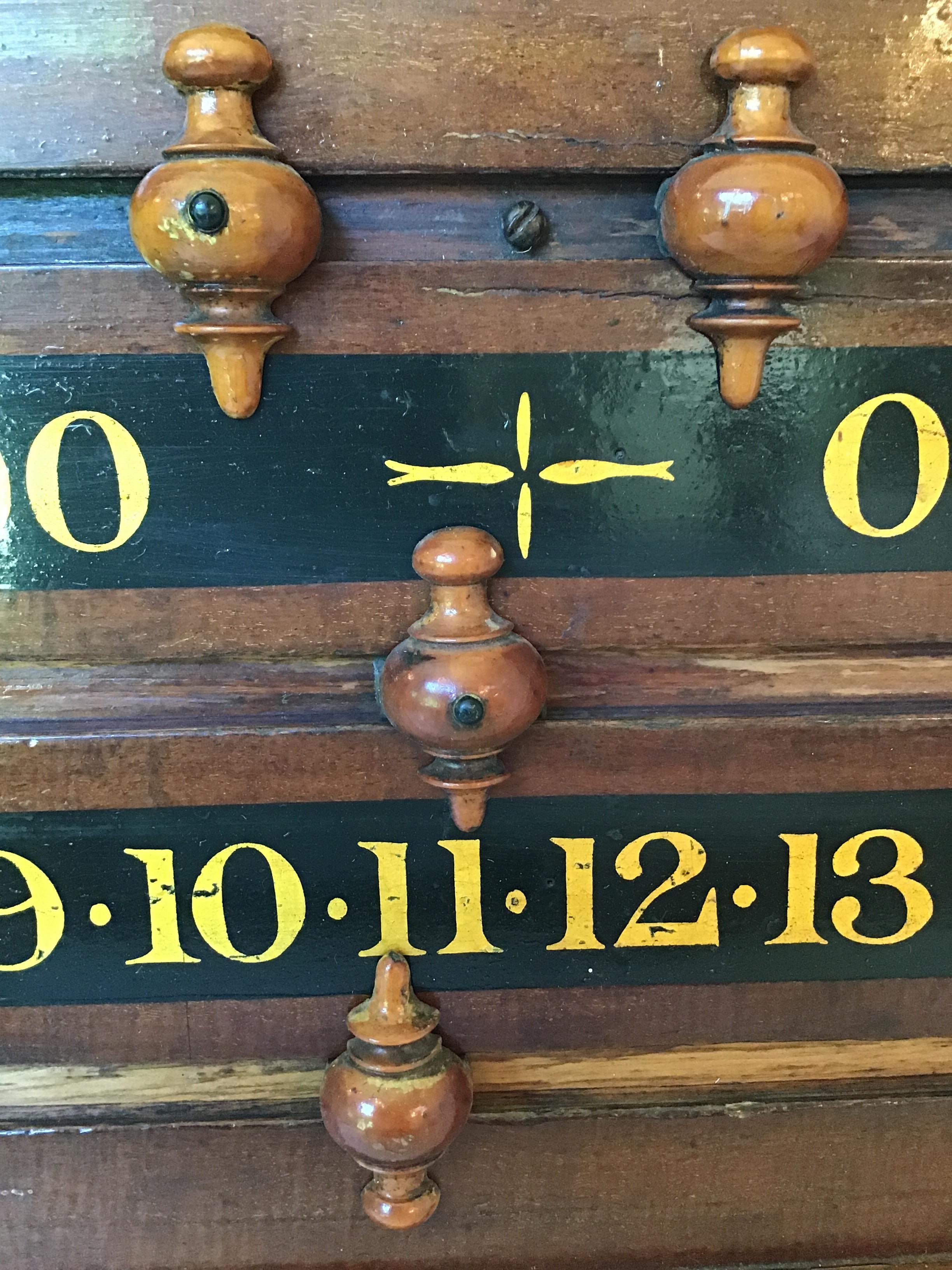 1870s Snooker Scoreboard by G. Wright and Company In Good Condition In Tarrytown, NY