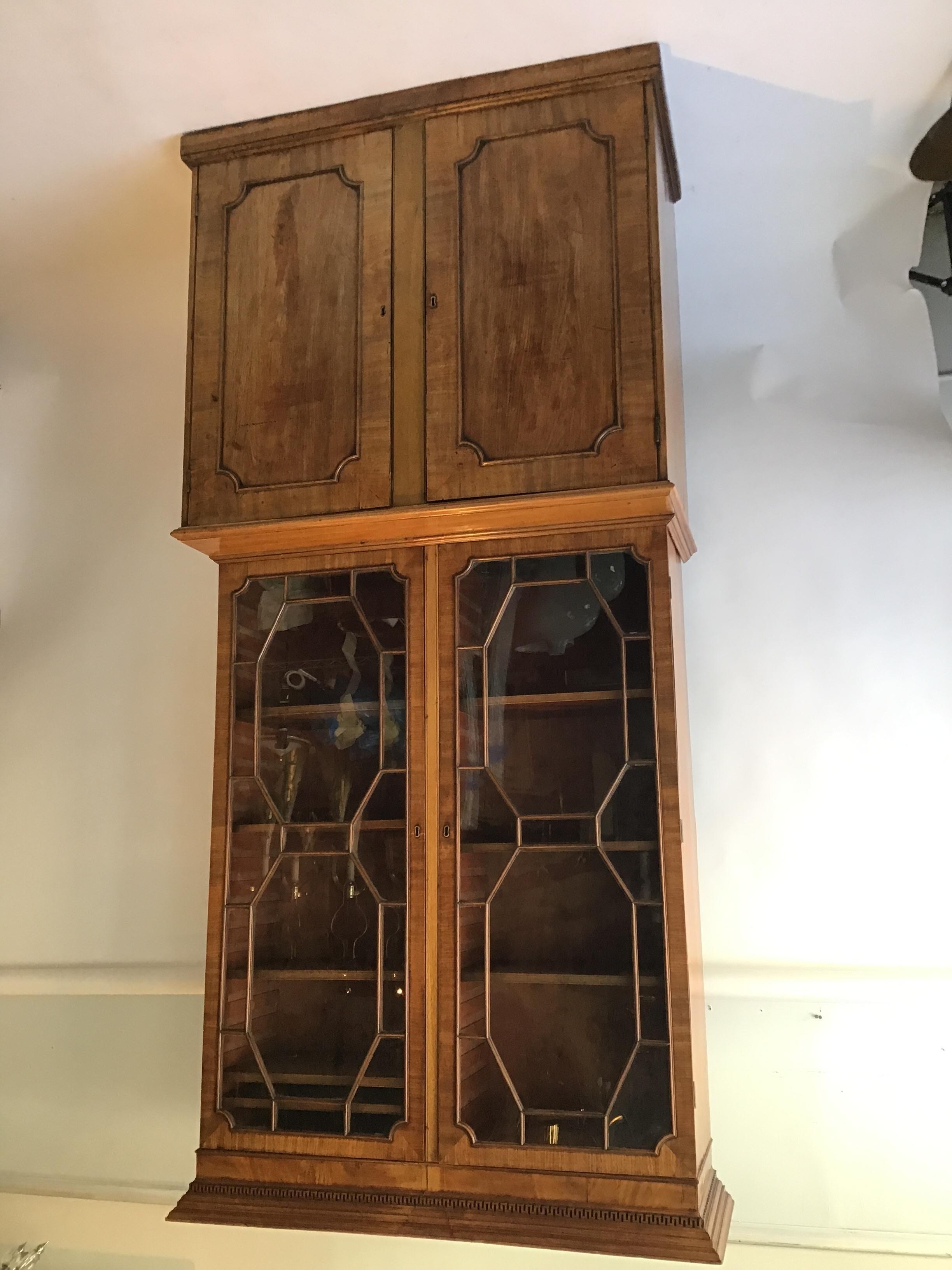 1870s Tall English Regency Cabinet In Good Condition In Tarrytown, NY
