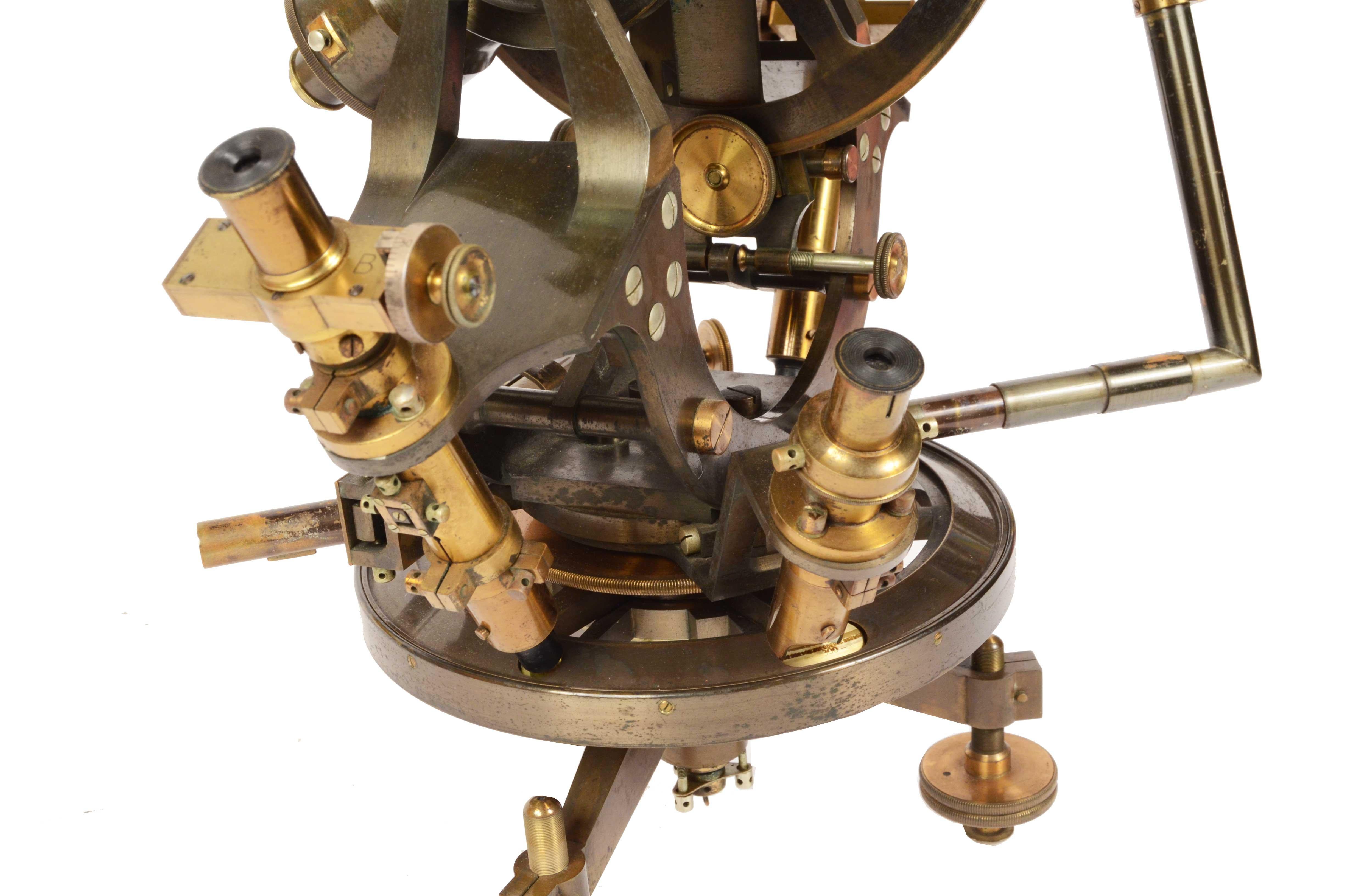 Brass 1870s Theodolite Troughton & Simms Antique Scientific Instrument of Measurement