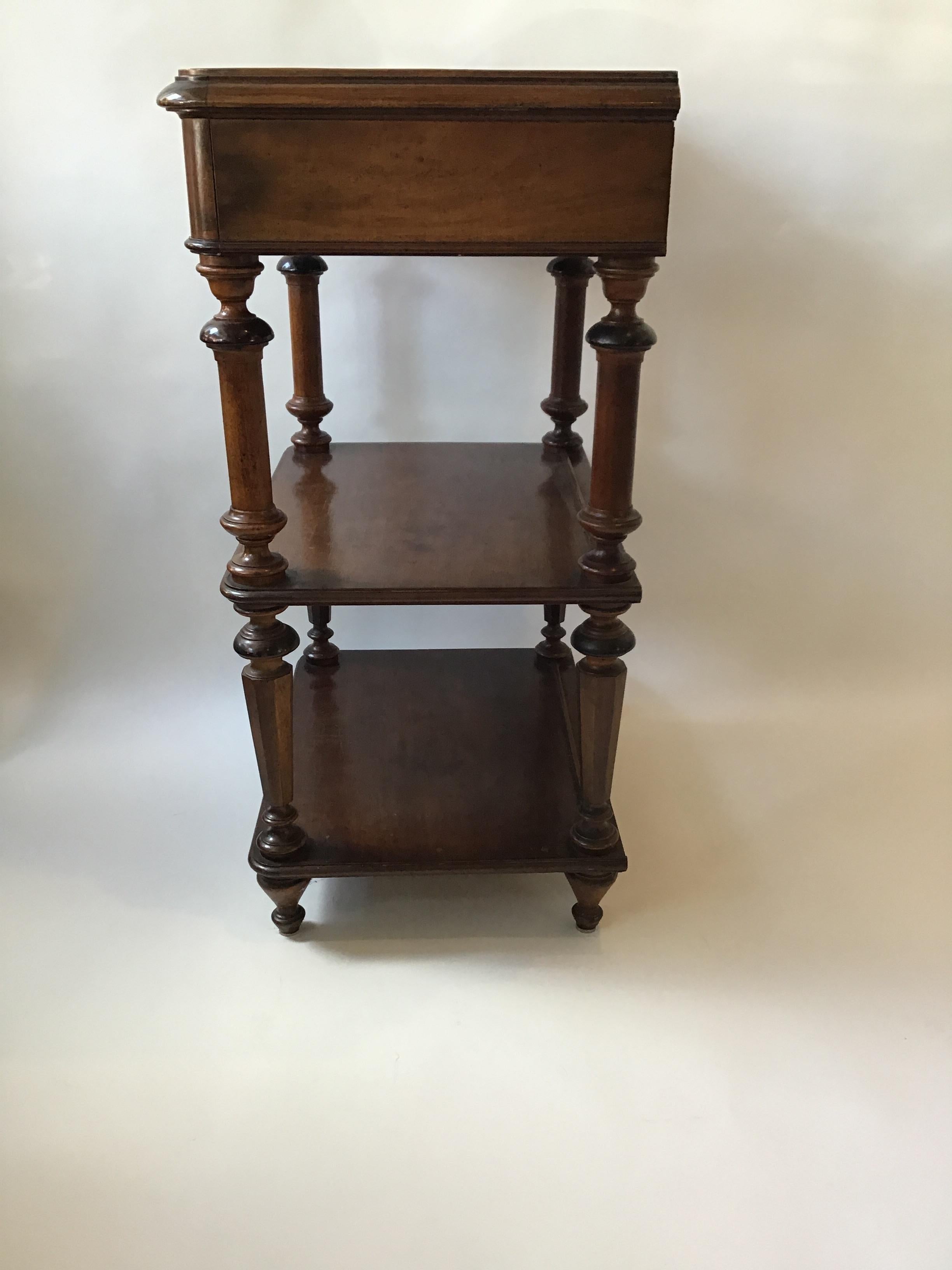 1870s Three-Tier Tall Table In Good Condition In Tarrytown, NY