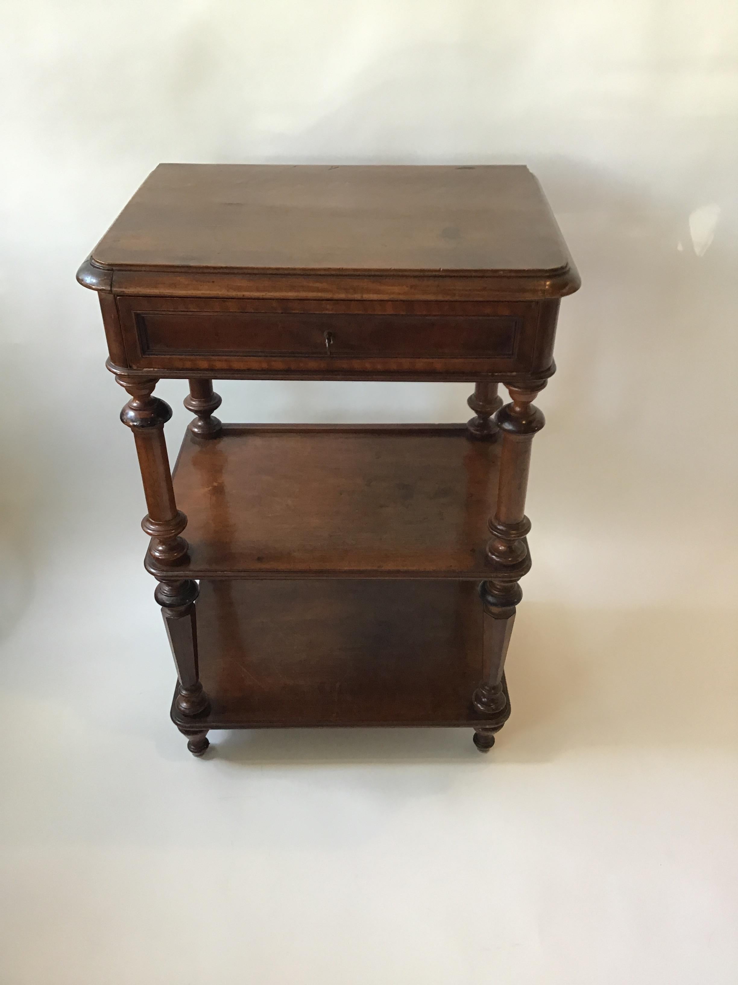 1870s Three-Tier Tall Table 1