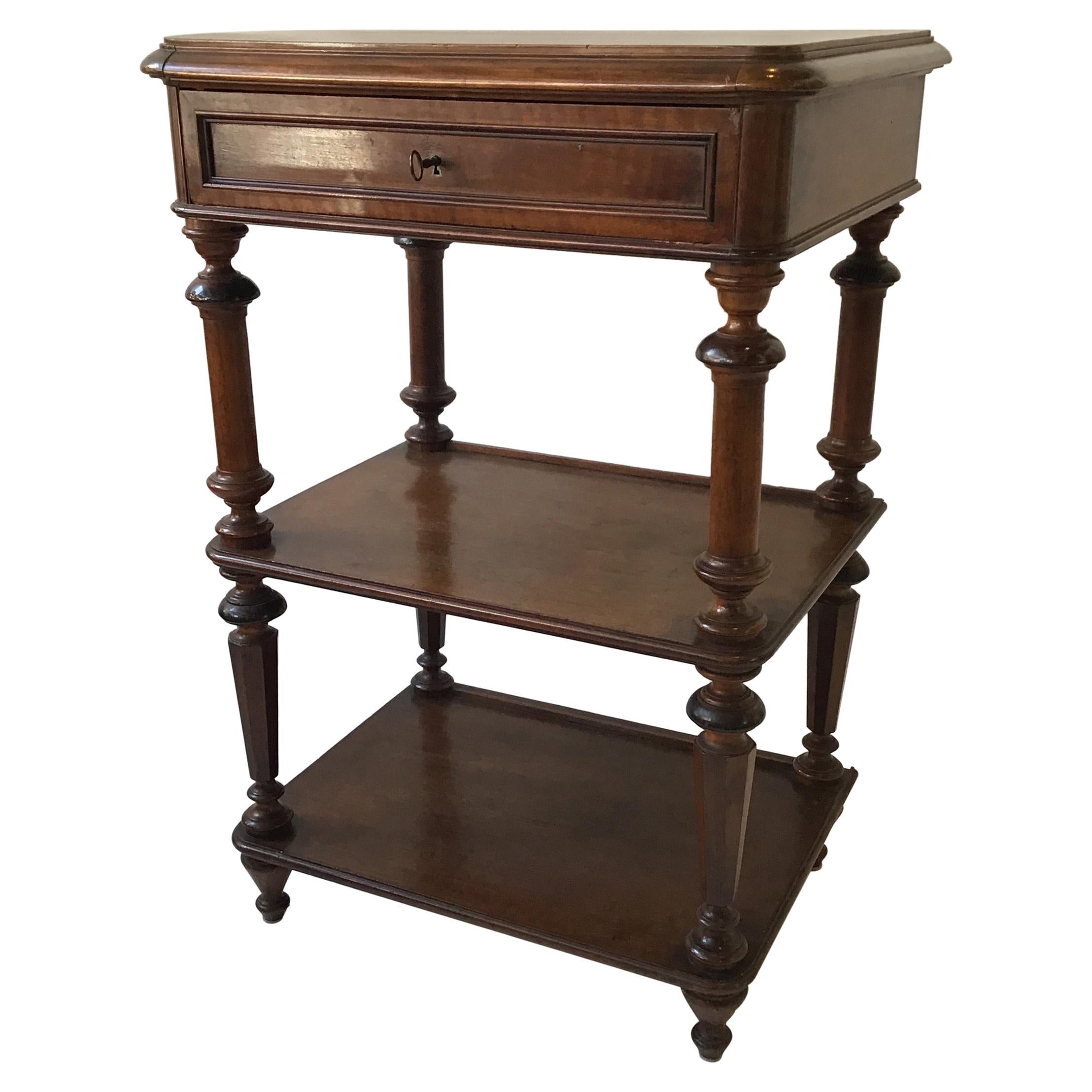 1870s Three-Tier Tall Table