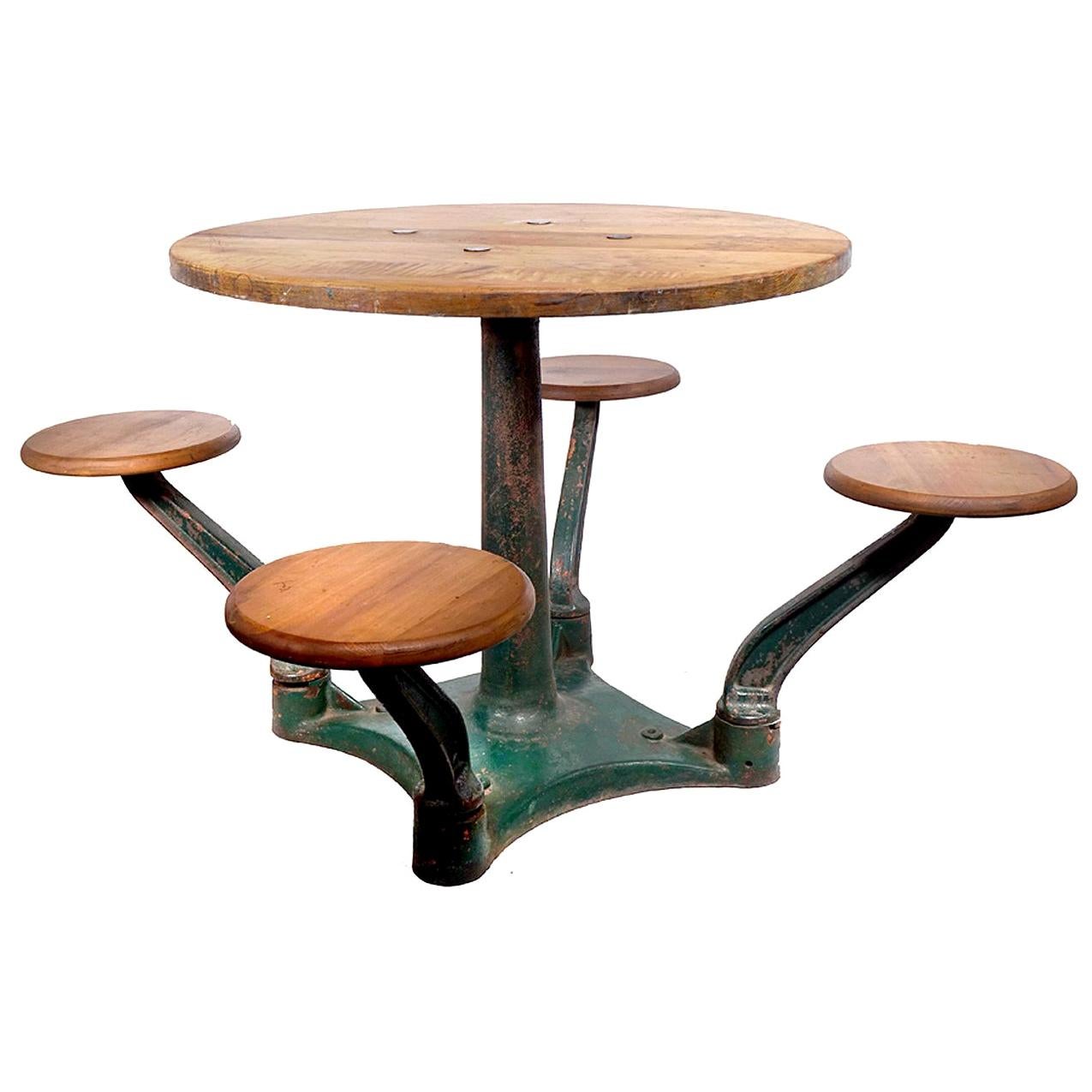 1870s Train Caboose Table and Stools