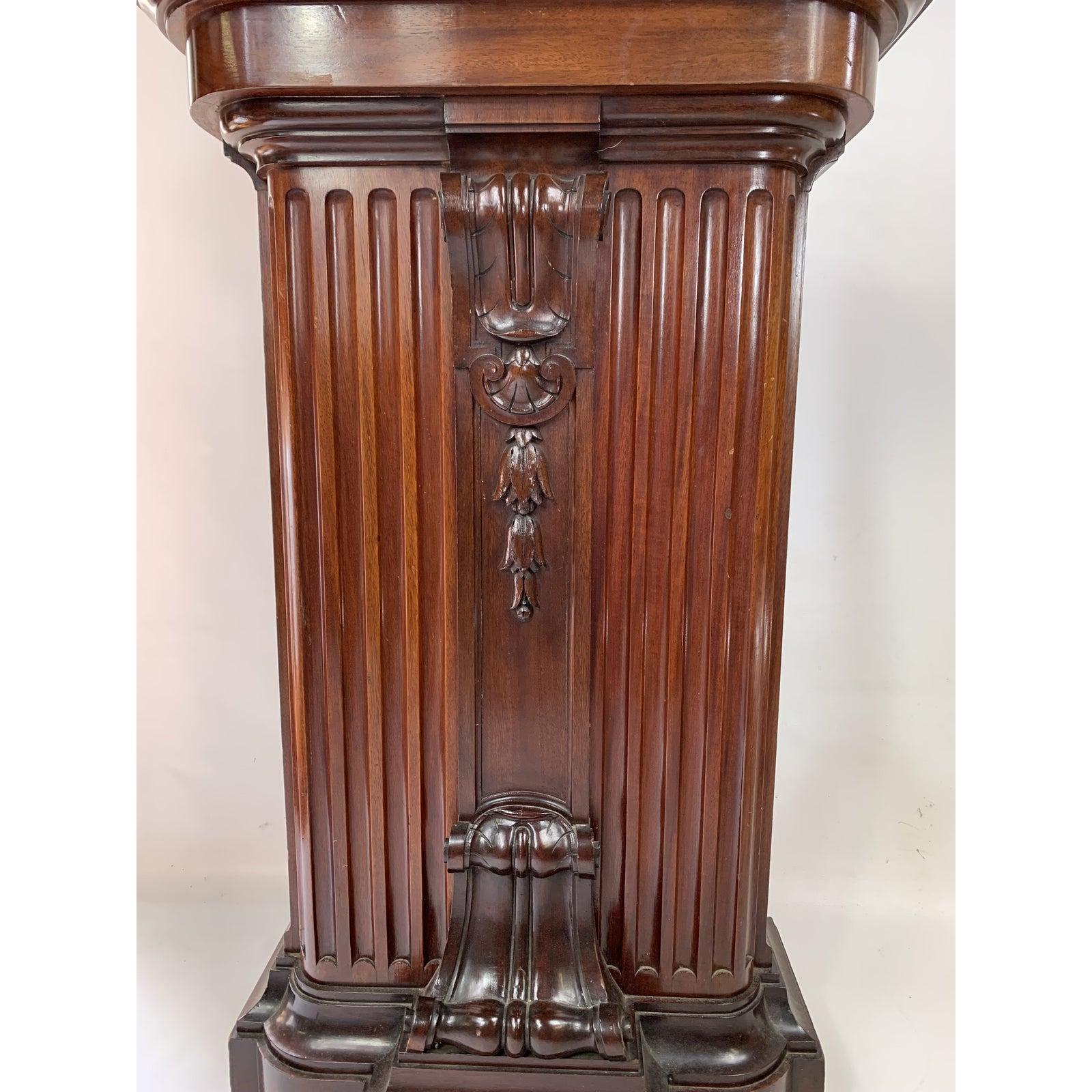 Late Victorian 1870s Victorian Carved Mahogany Pedestal